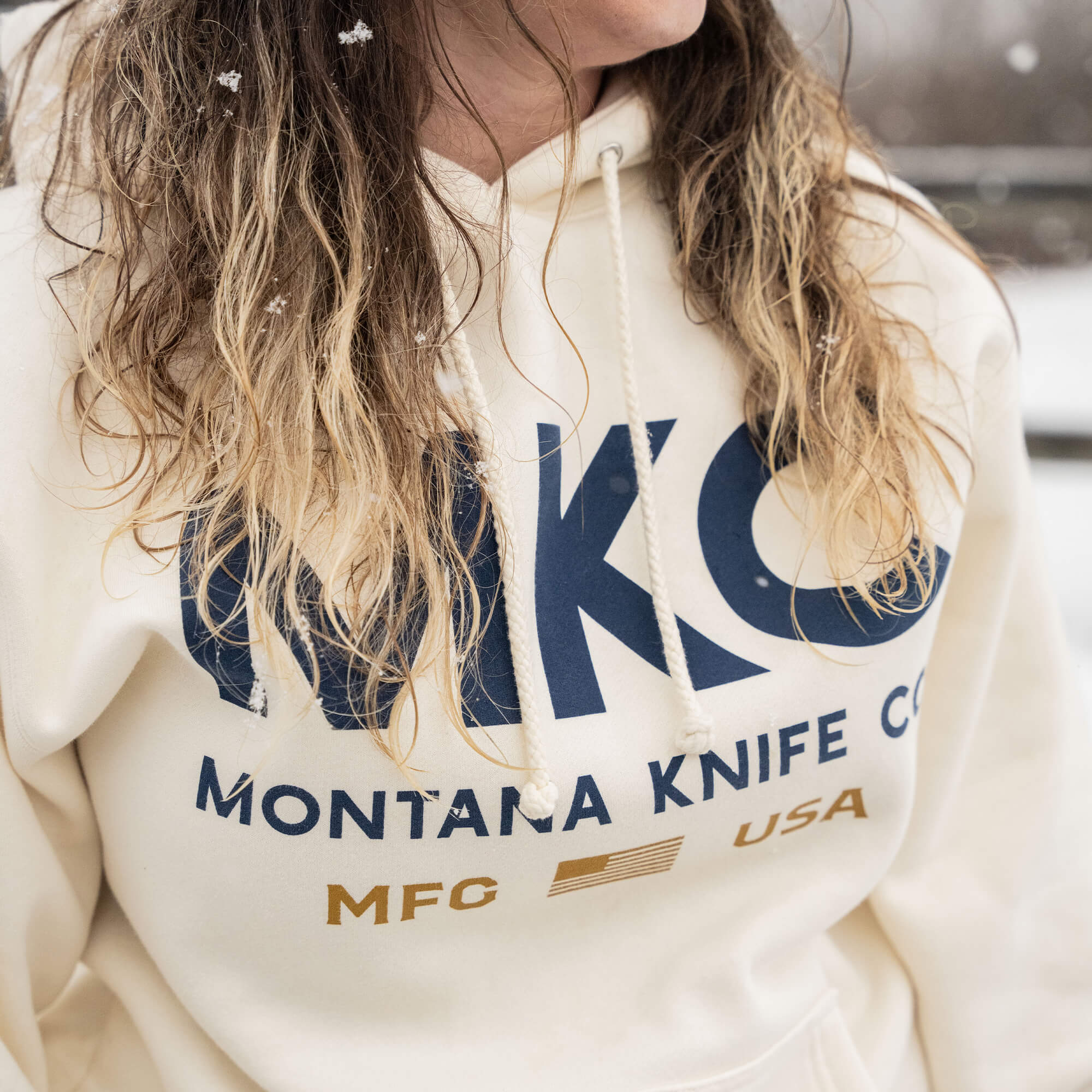 MKC LARGE LOGO HOODIE - BONE