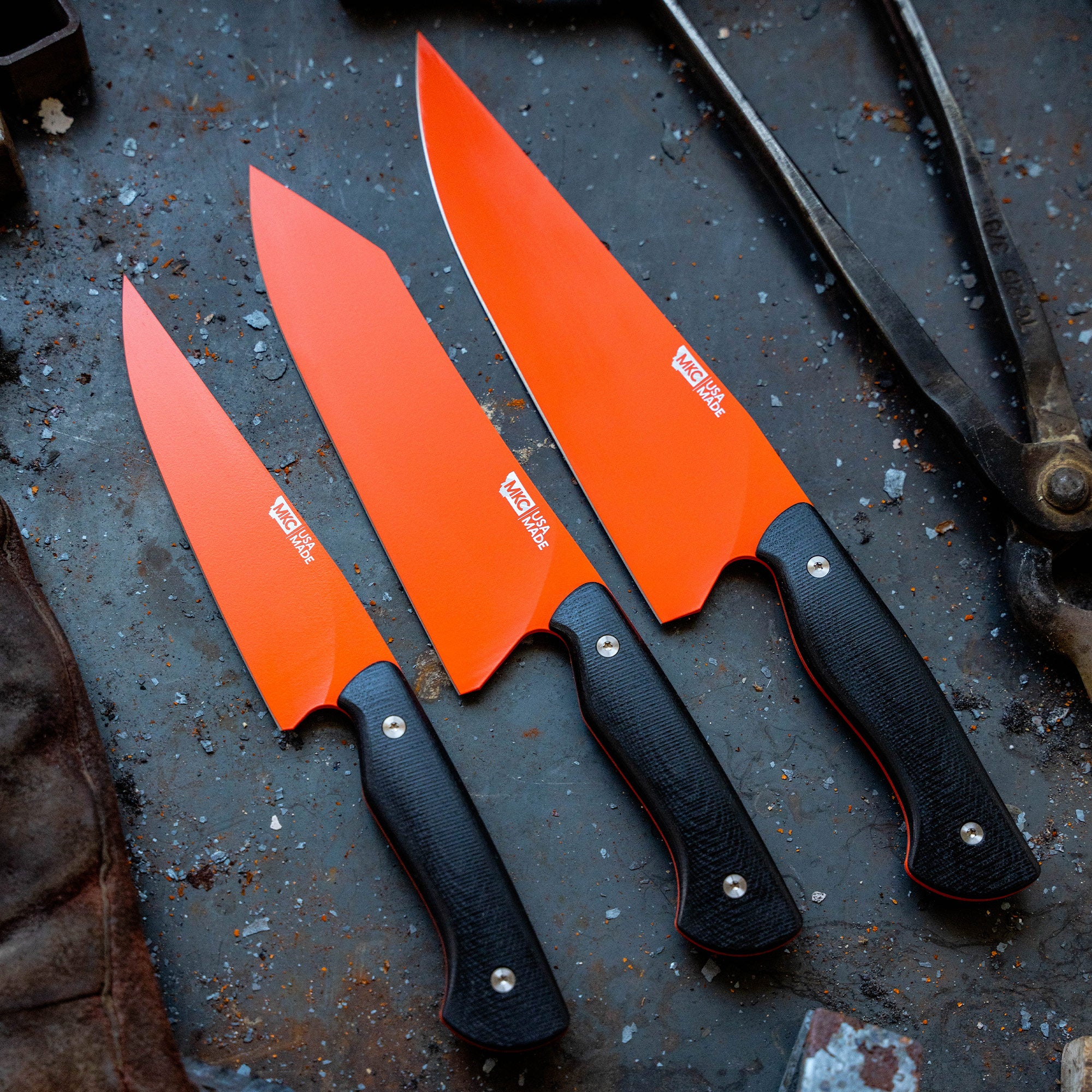 MKC CULINARY SET - BLAZE ORANGE CERAKOTE (1 of 1)