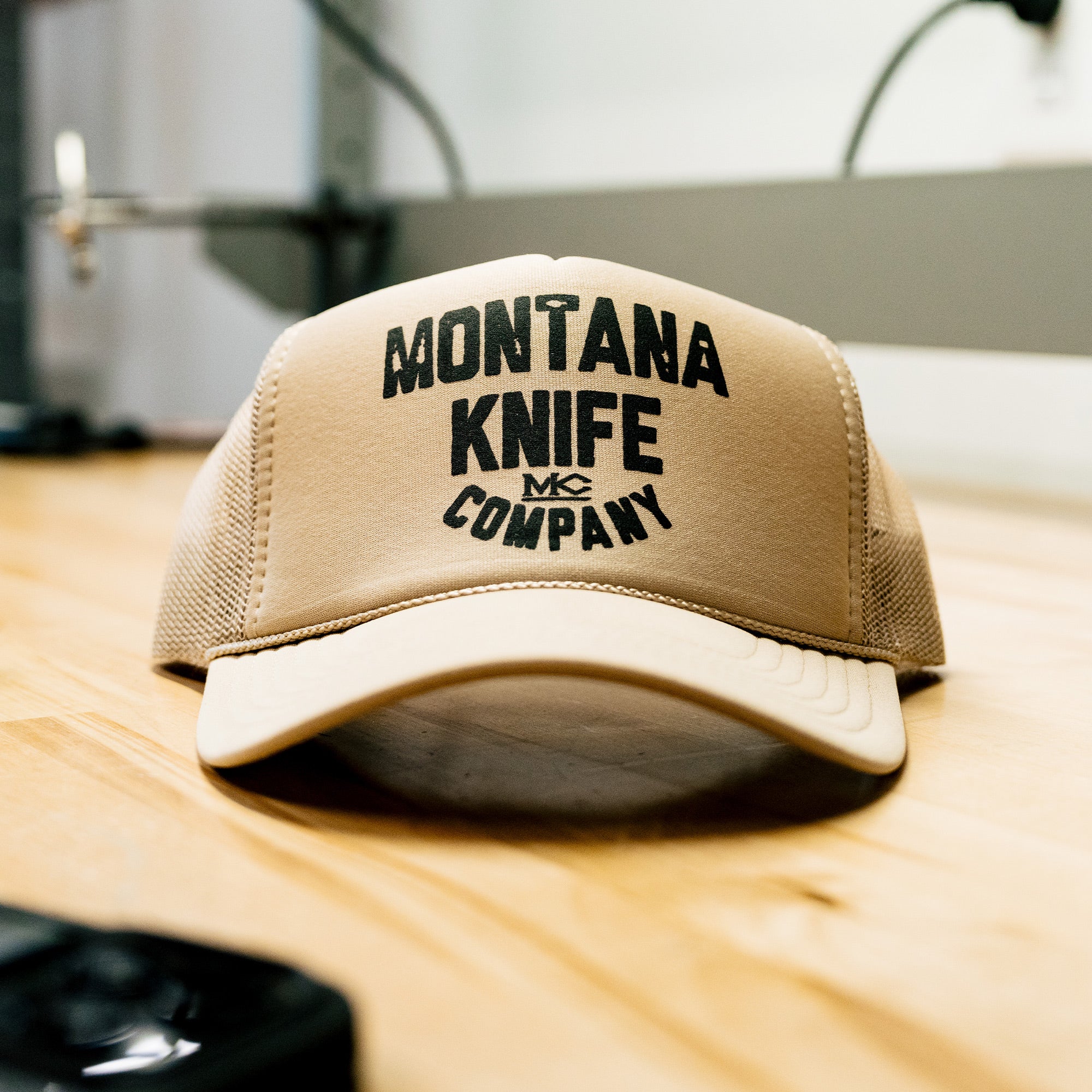 MONTANA KNIFE CO - FOAM TRUCKER HAT - TAN