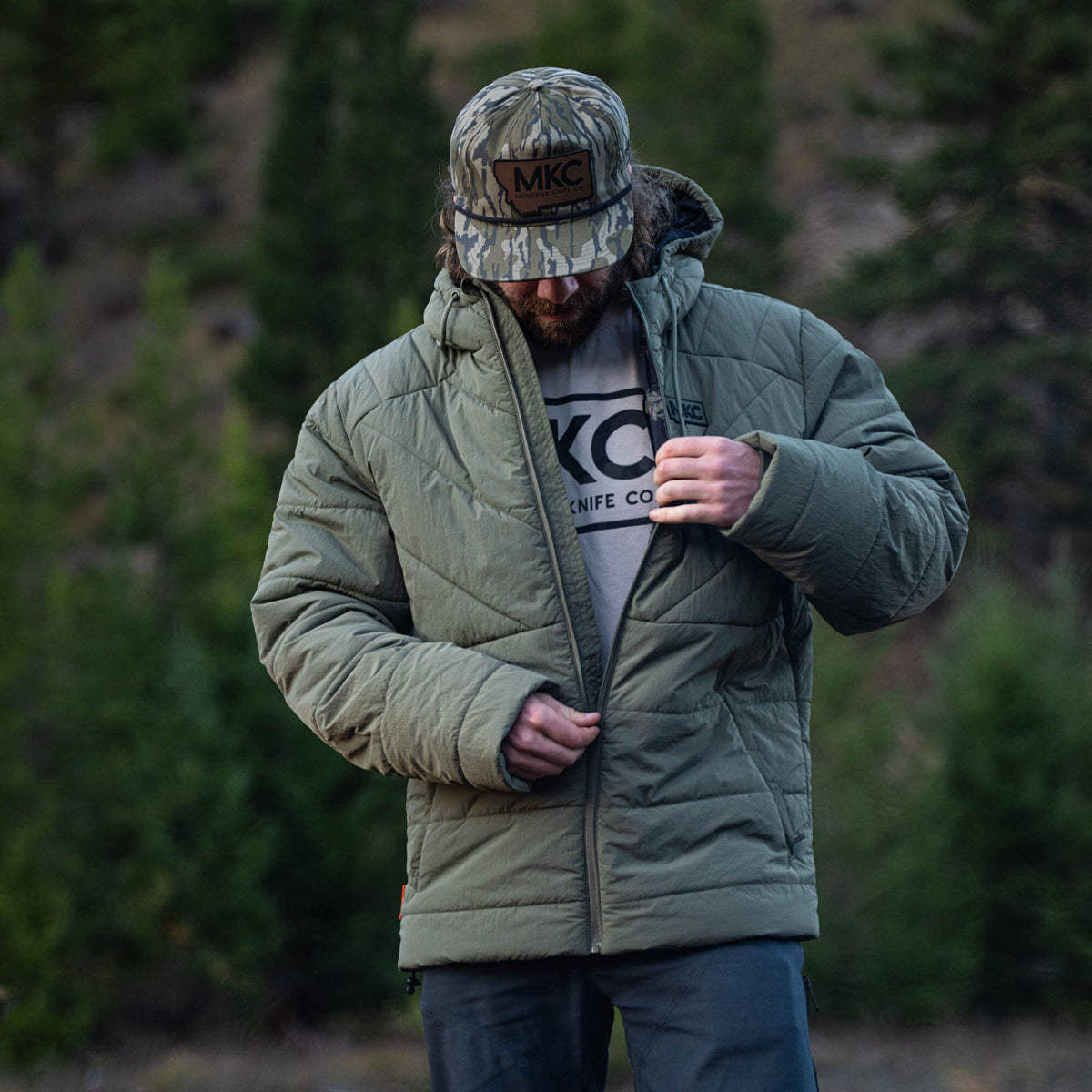 GRINNELL PUFFY ZIP JACKET 2.0 - OLIVE