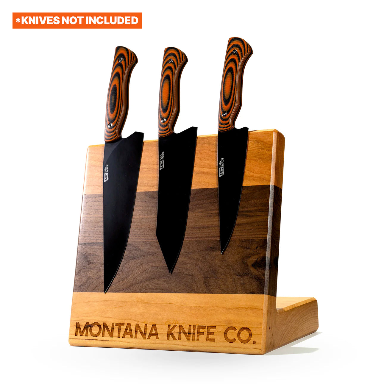 LIMITED EDITION MKC CULINARY KNIFE STAND - DARK WOOD FINISH