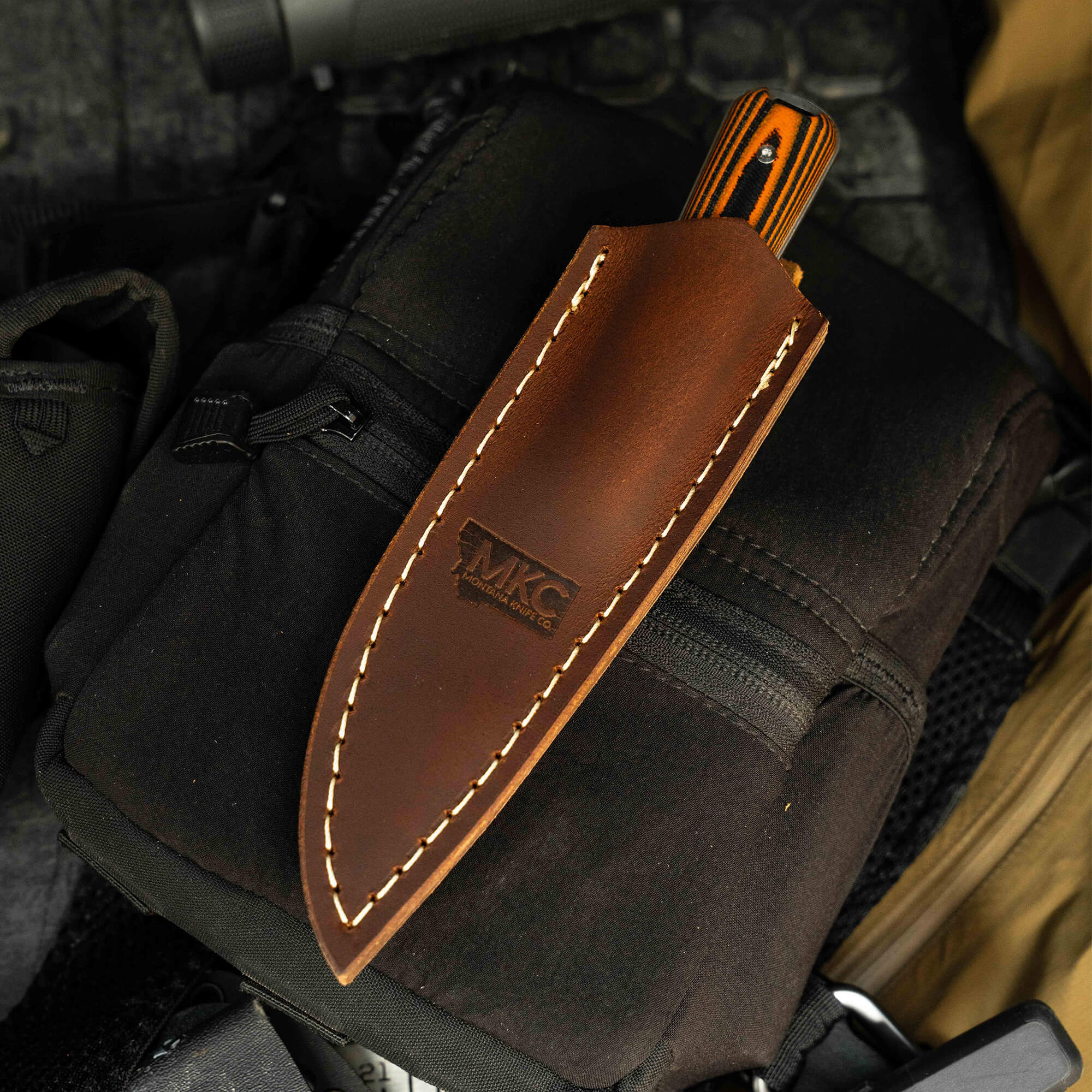FLATTAIL LEATHER SHEATH - VERTICAL CARRY