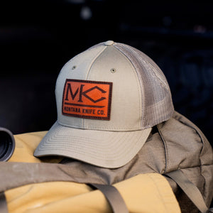 MKC BRANDED LOGO LEATHER PATCH HAT - OLIVE