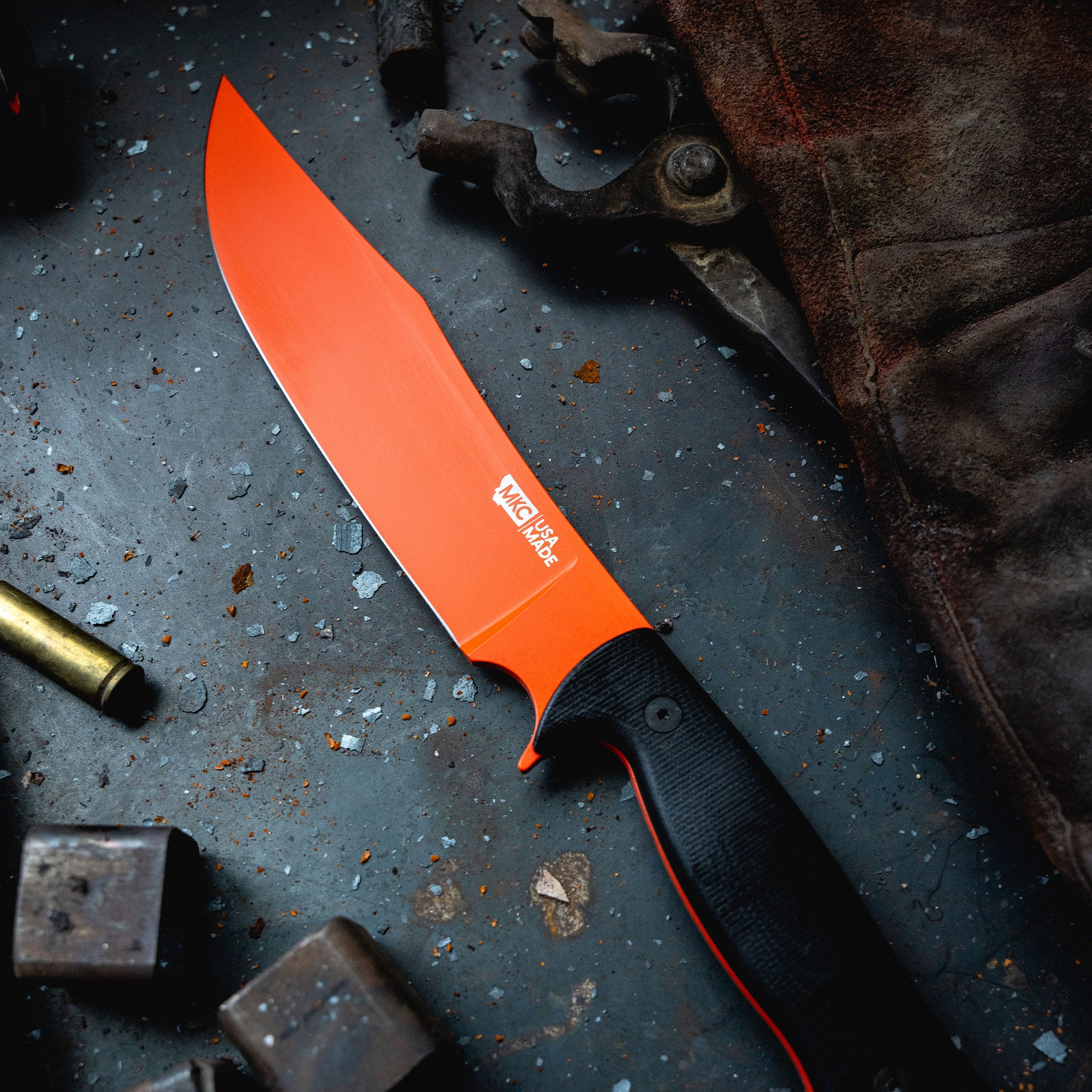 THE MARSHALL BUSHCRAFT KNIFE - BLAZE ORANGE CERAKOTE