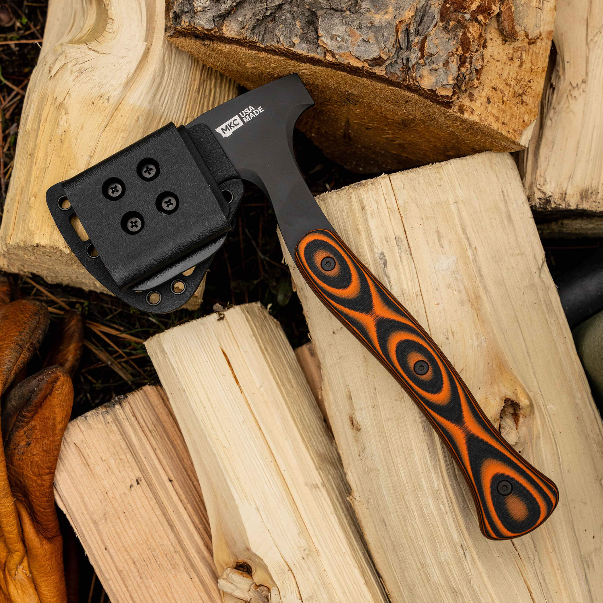 HELLGATE HATCHET - ORANGE & BLACK