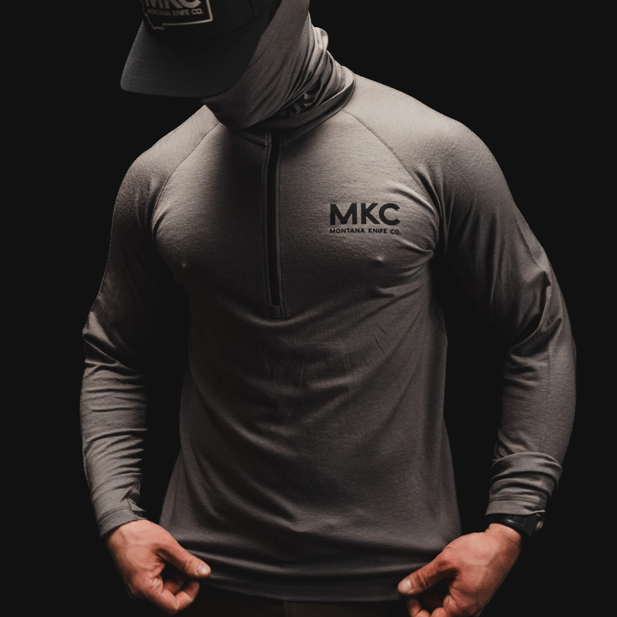 RANGE LINE PRO QUARTER ZIP - CHARCOAL