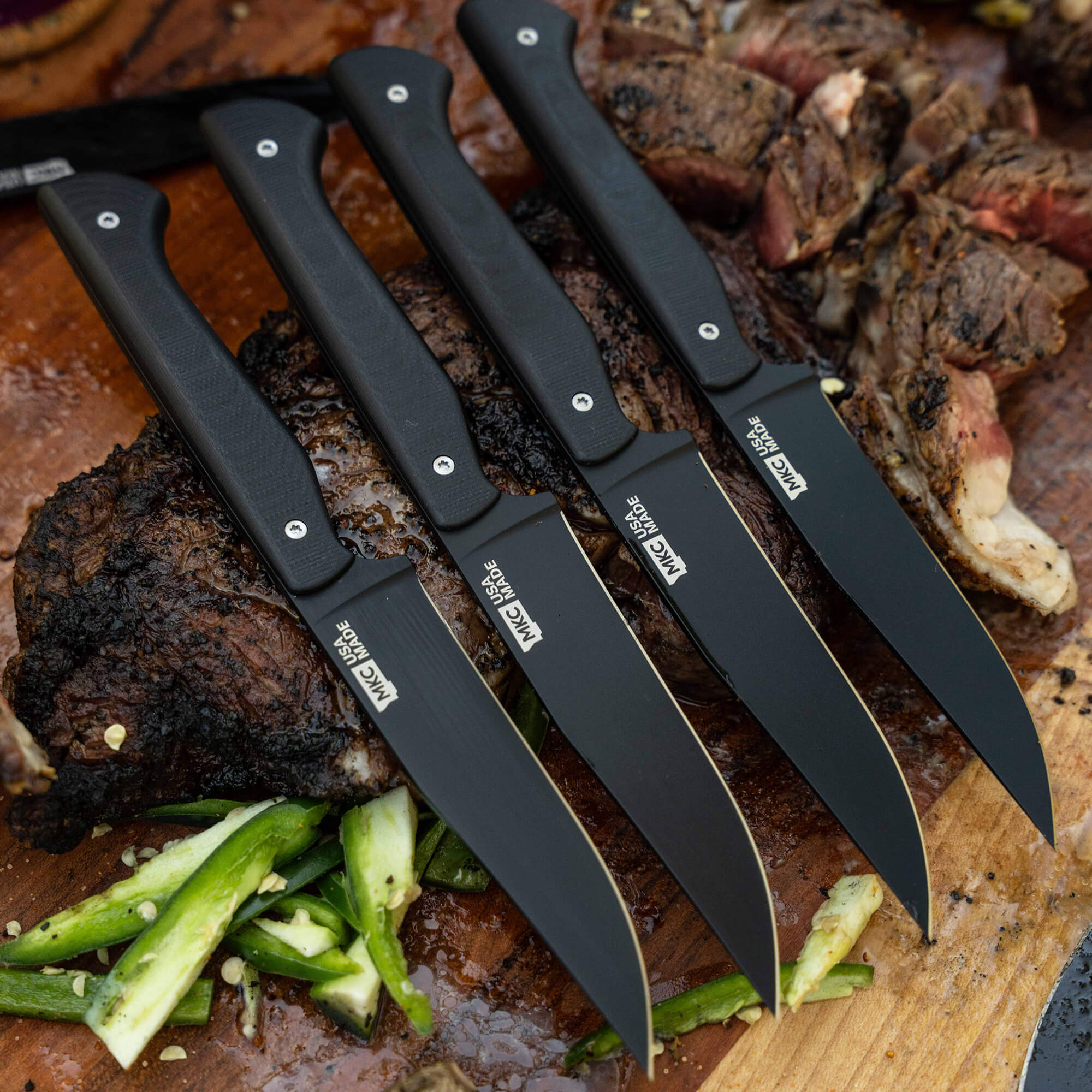 MKC STEAK KNIVES (SET OF 4) - PVD - BLACK