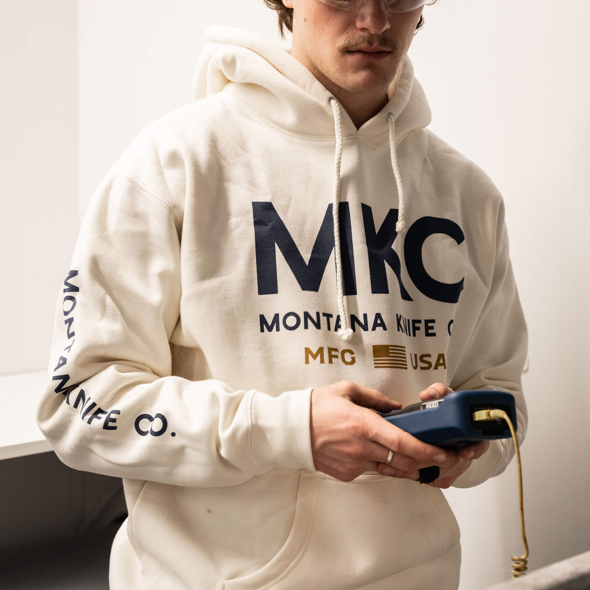 MKC LARGE LOGO HOODIE - BONE