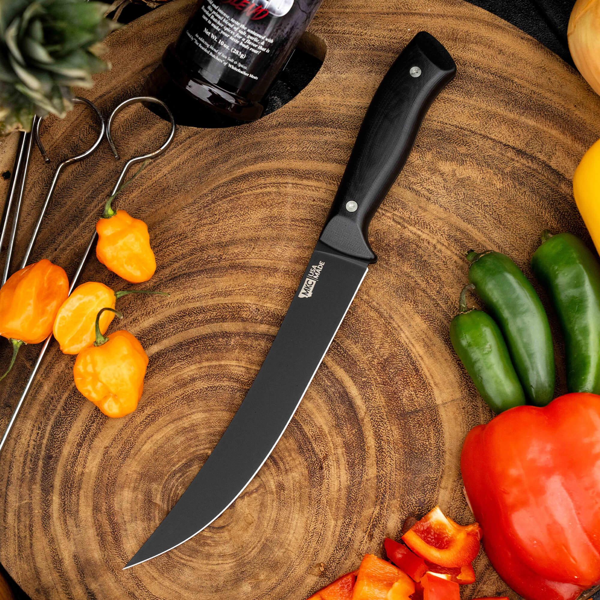 Breaking Butcher Knife - PVD - Black | Montana Knife Company