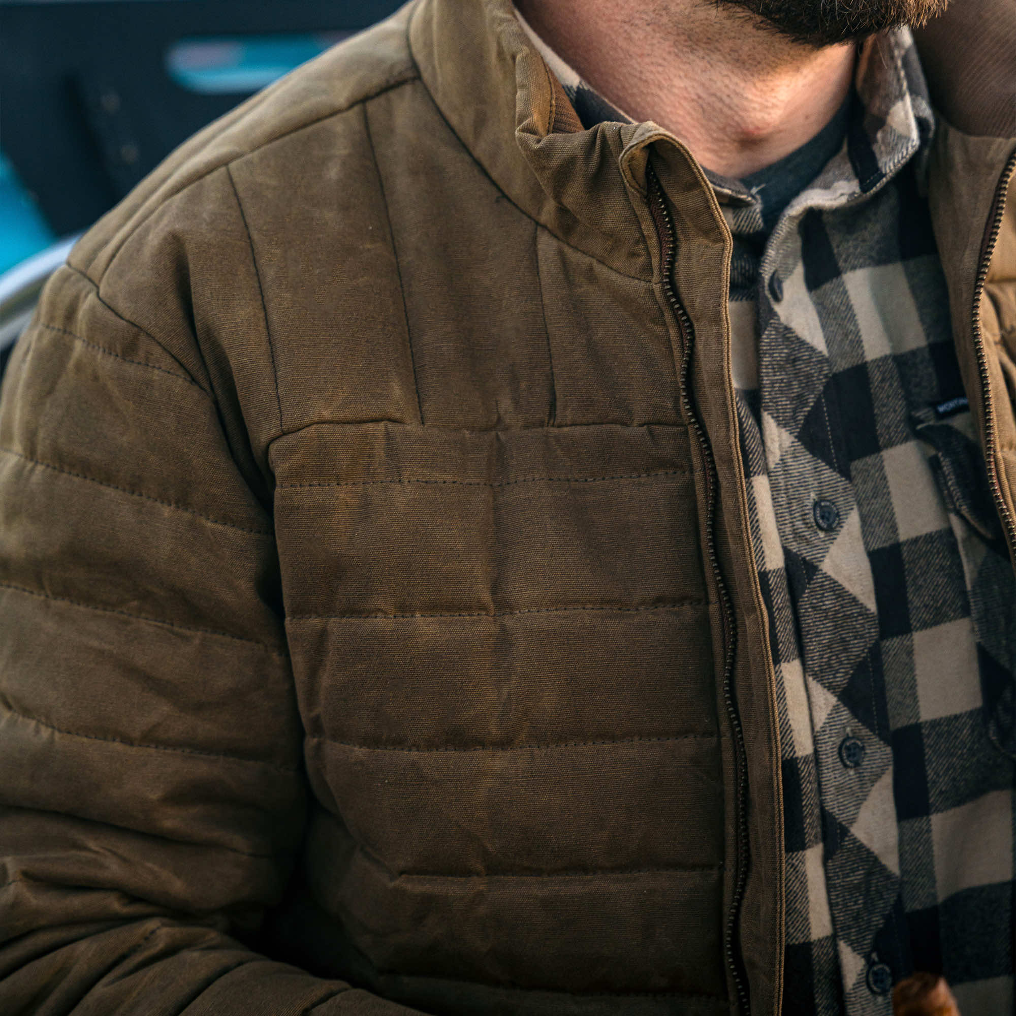 Whitefish Waxed Canvas Puffy Jacket | Montana Knife Company