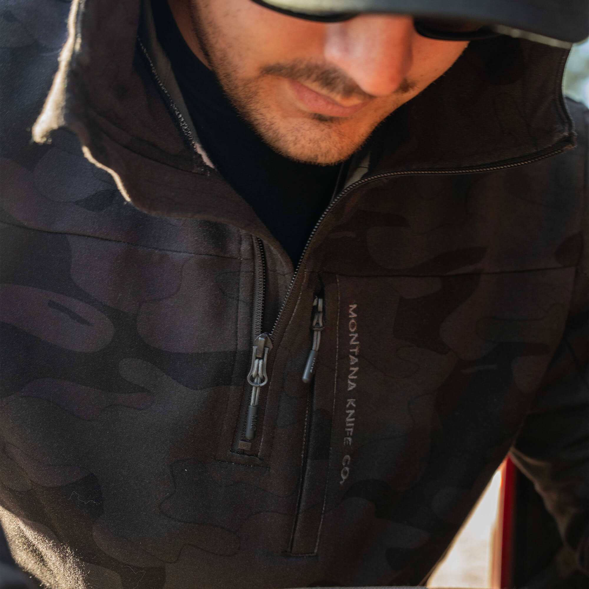 HIGHLINE HALF-ZIP HOODIE - DARK WOODLAND CAMO HIGHLINE HALF-ZIP HOODIE - DARK WOODLAND CAMO