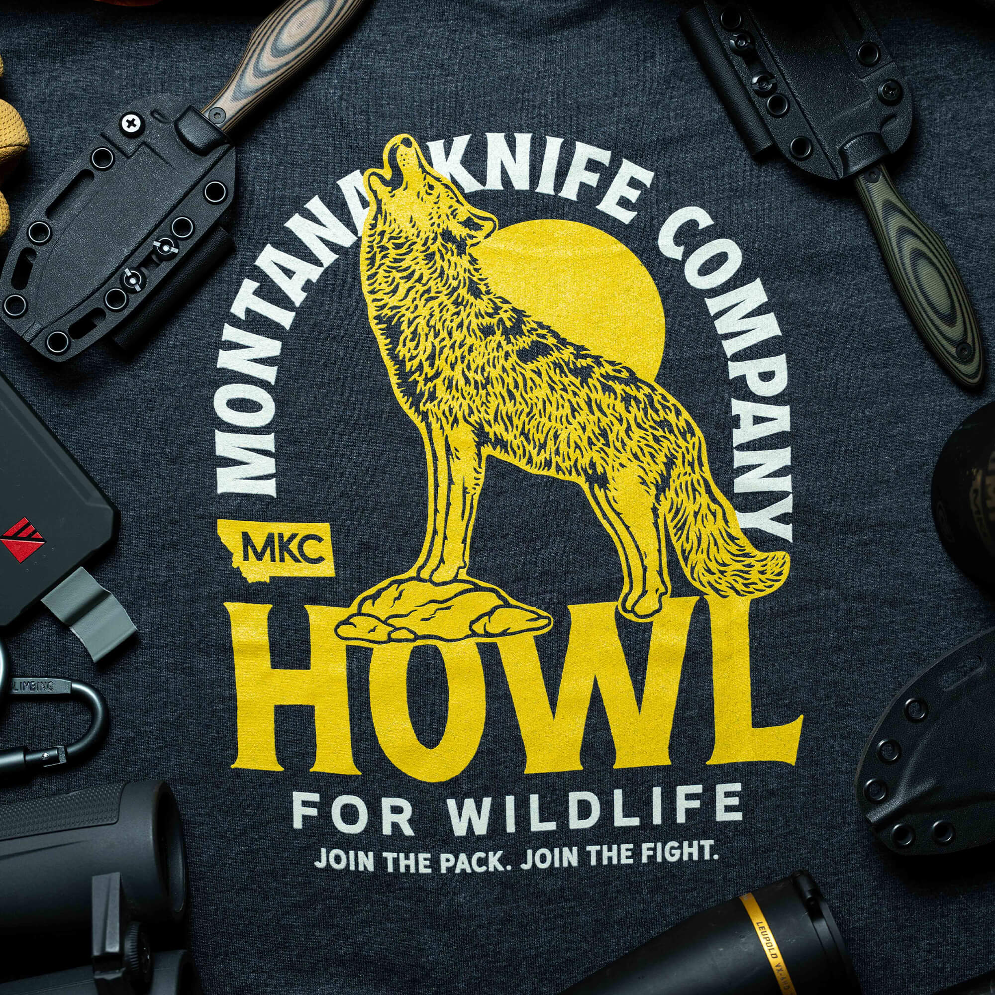 MKC x HOWL FOR WILDLIFE TEE - CHARCOAL