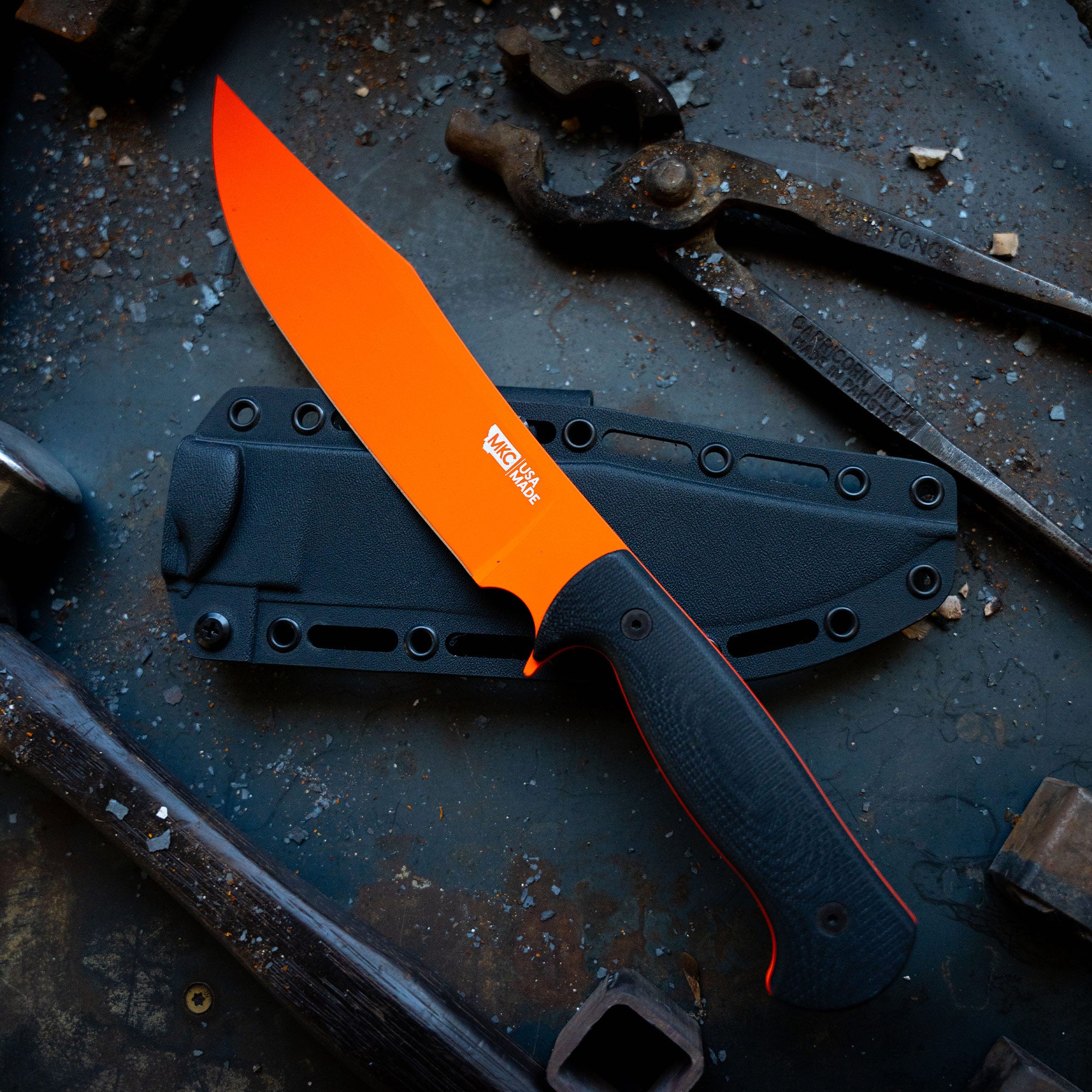 THE MARSHALL BUSHCRAFT KNIFE - BLAZE ORANGE CERAKOTE