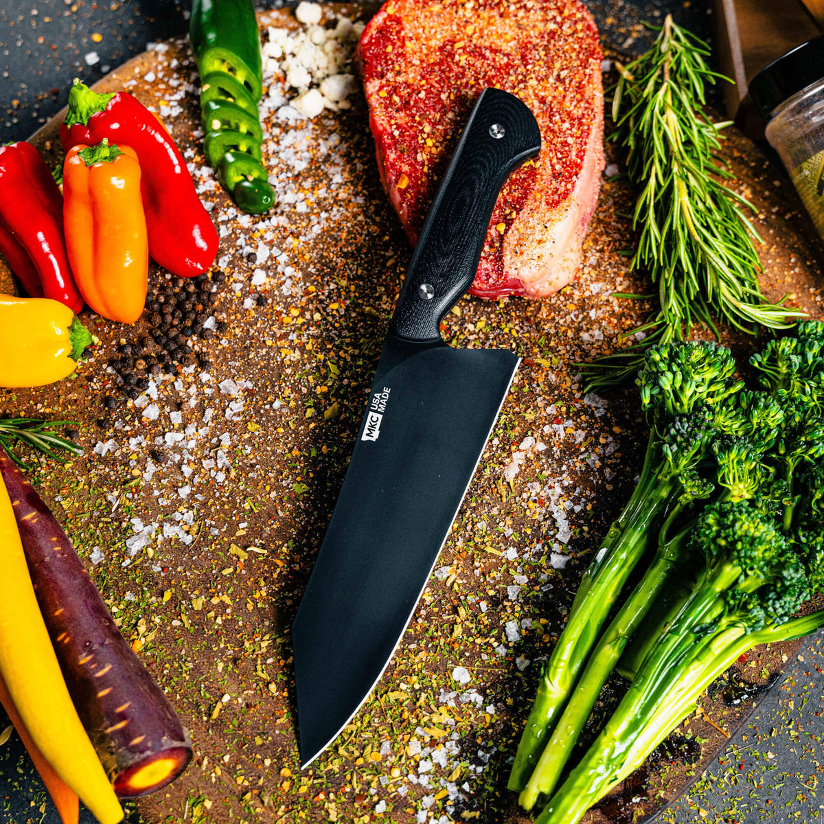 SMITH RIVER SANTOKU - BLACK