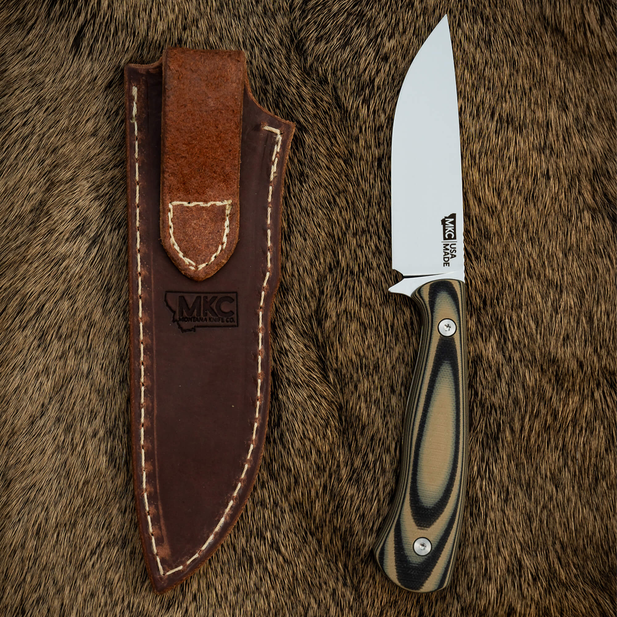 MKC WHITETAIL VERTICAL LEATHER SHEATH
