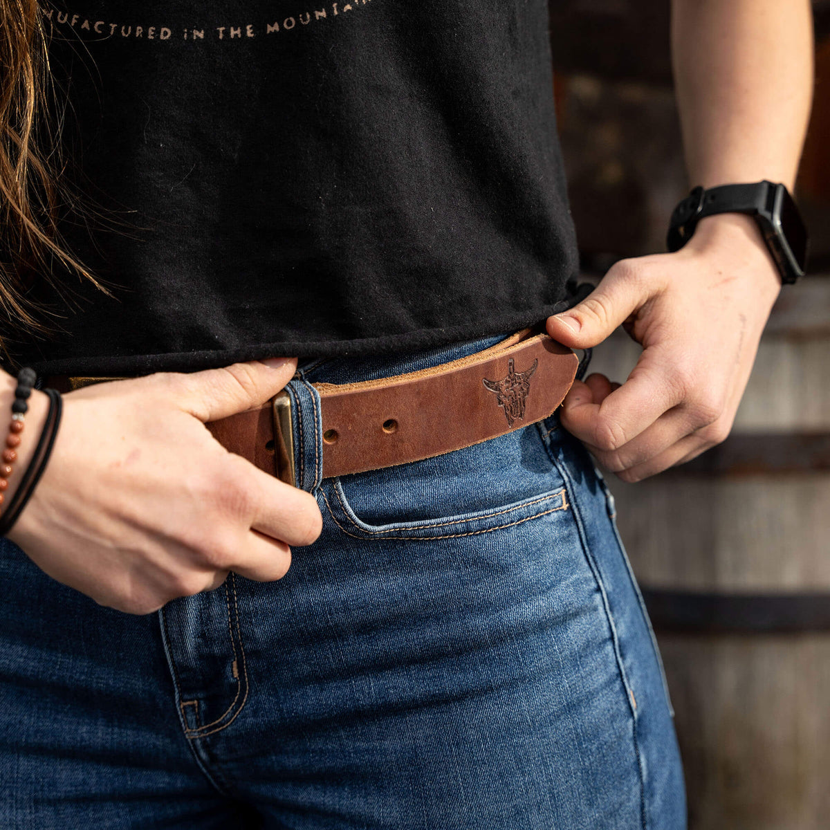 Leather belt Leather Belt: Where Durability Meets Elegance - Black / 32  main image 4