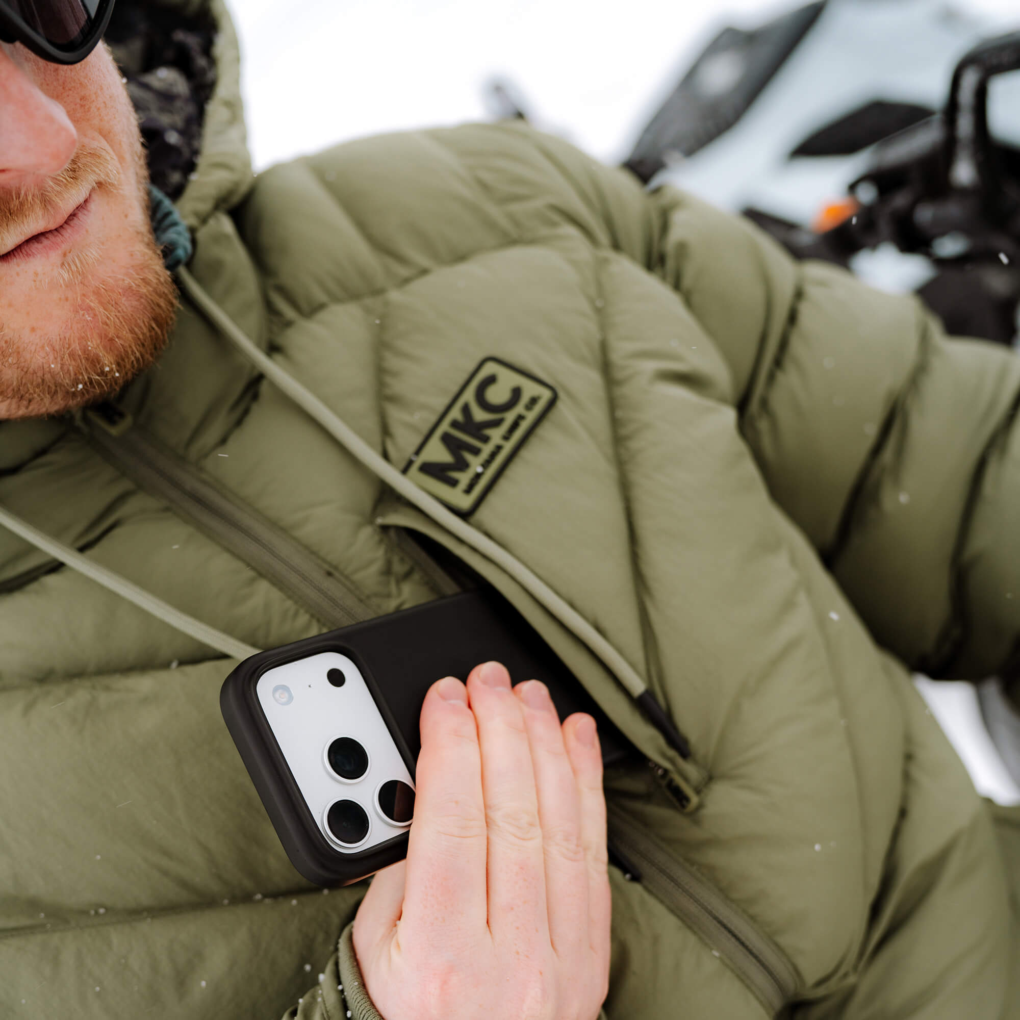 GRINNELL PUFFY ZIP JACKET - OLIVE