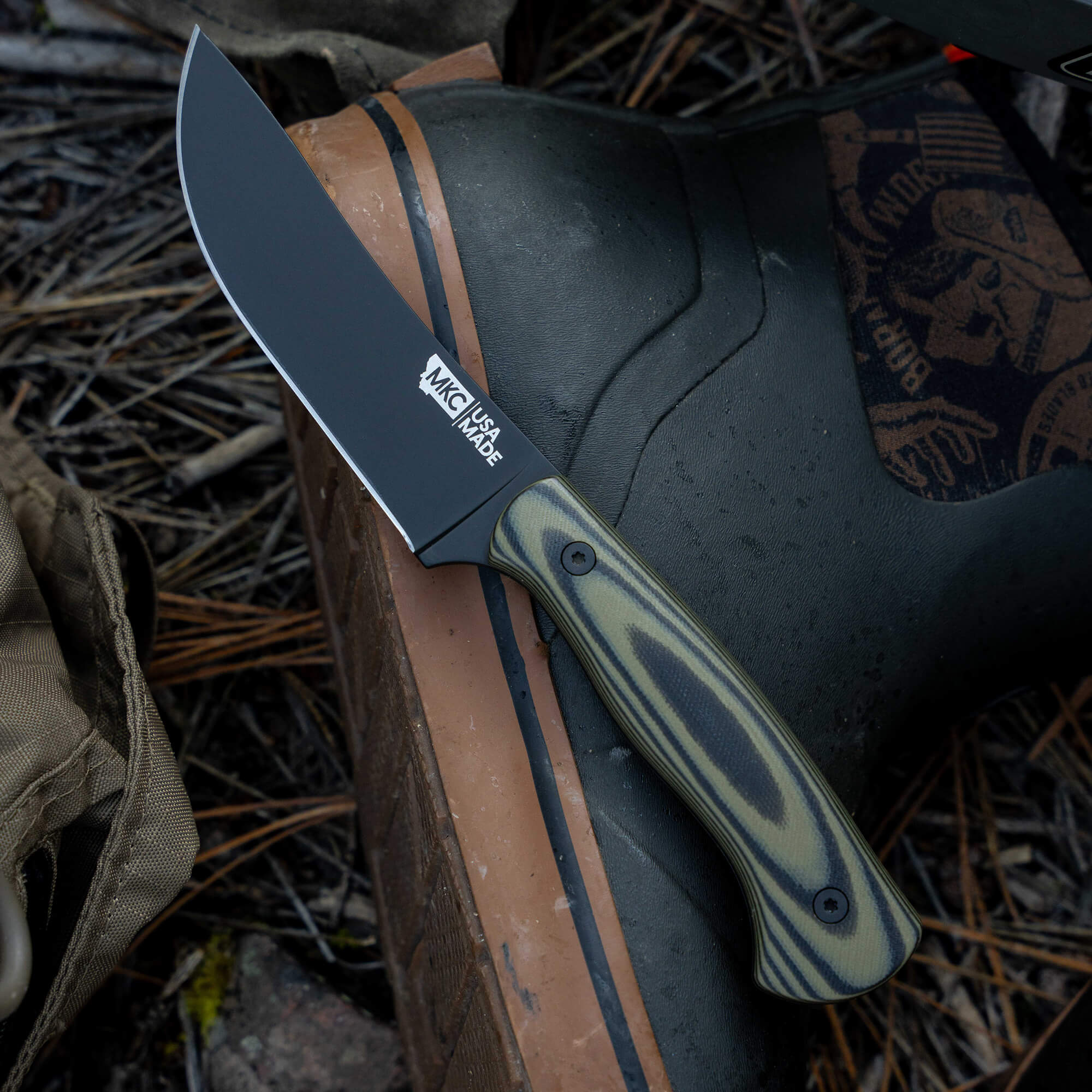 Stonewall Skinner - Green & Black | Montana Knife Company