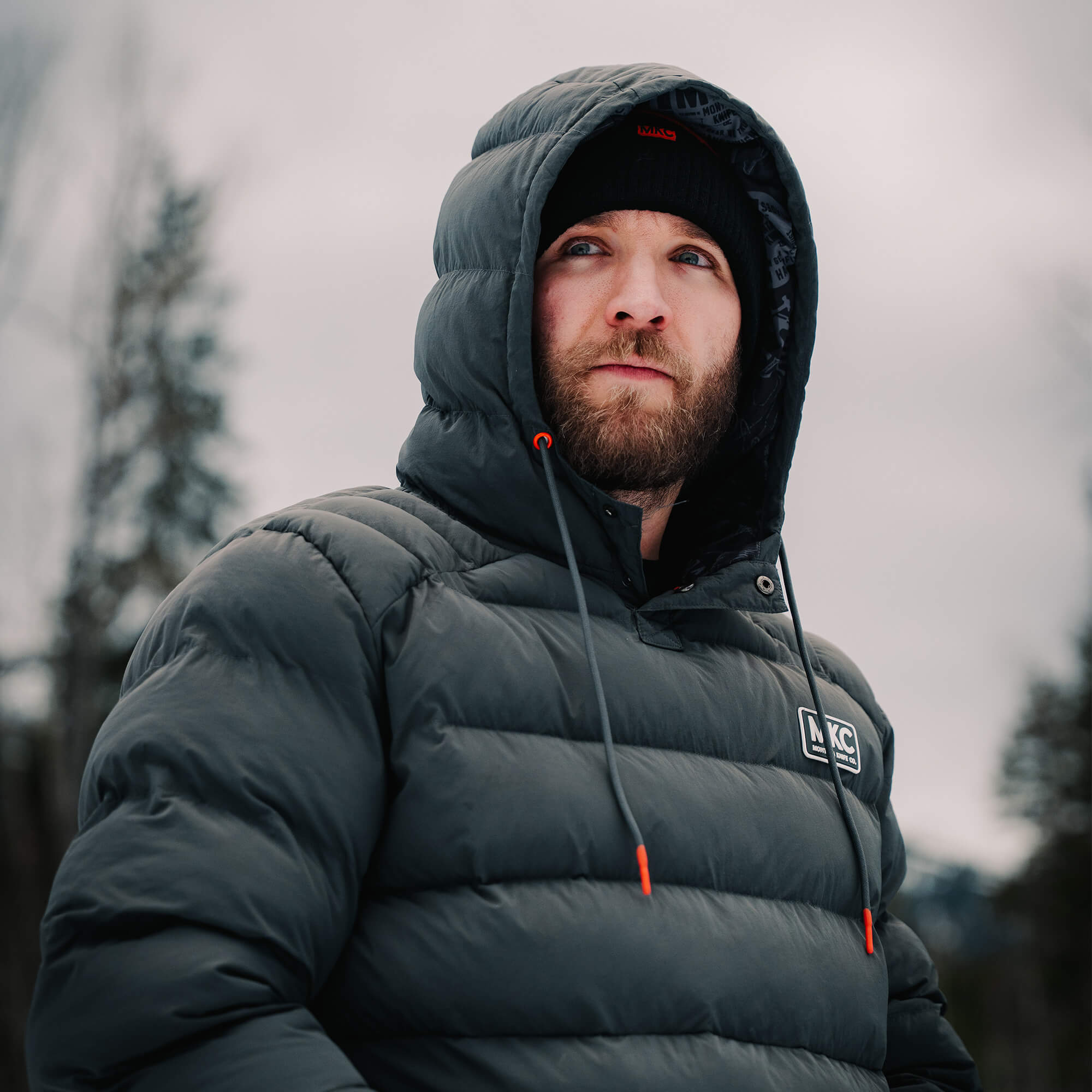OBERLIN PULLOVER PUFFY JACKET - CHARCOAL