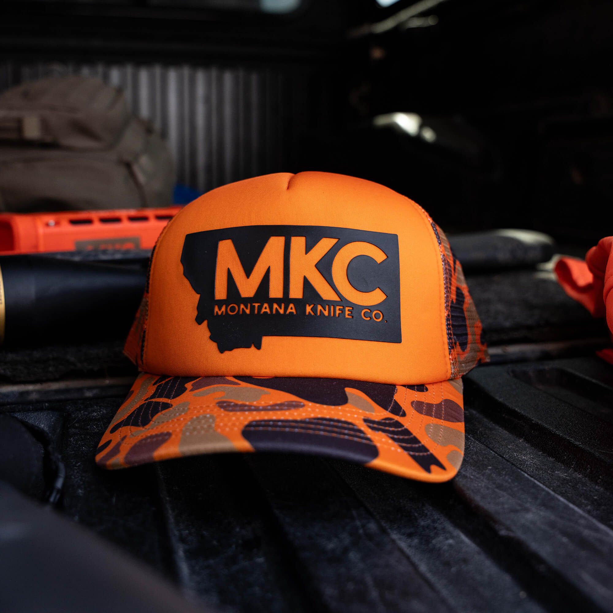 MKC BIG STATE LOGO - ORANGE FOAM HUNTER HAT