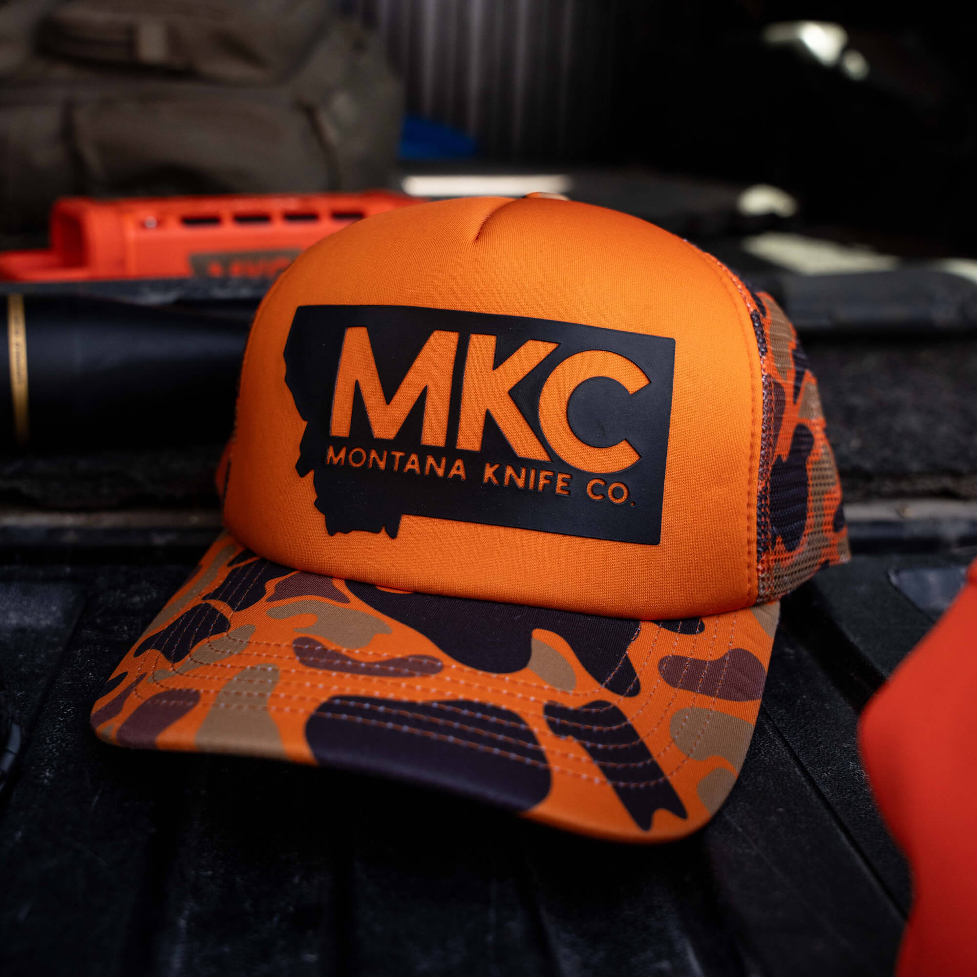 MKC BIG STATE LOGO - ORANGE FOAM HUNTER HAT