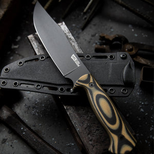 THE MARSHALL BUSHCRAFT KNIFE - TAN & BLACK