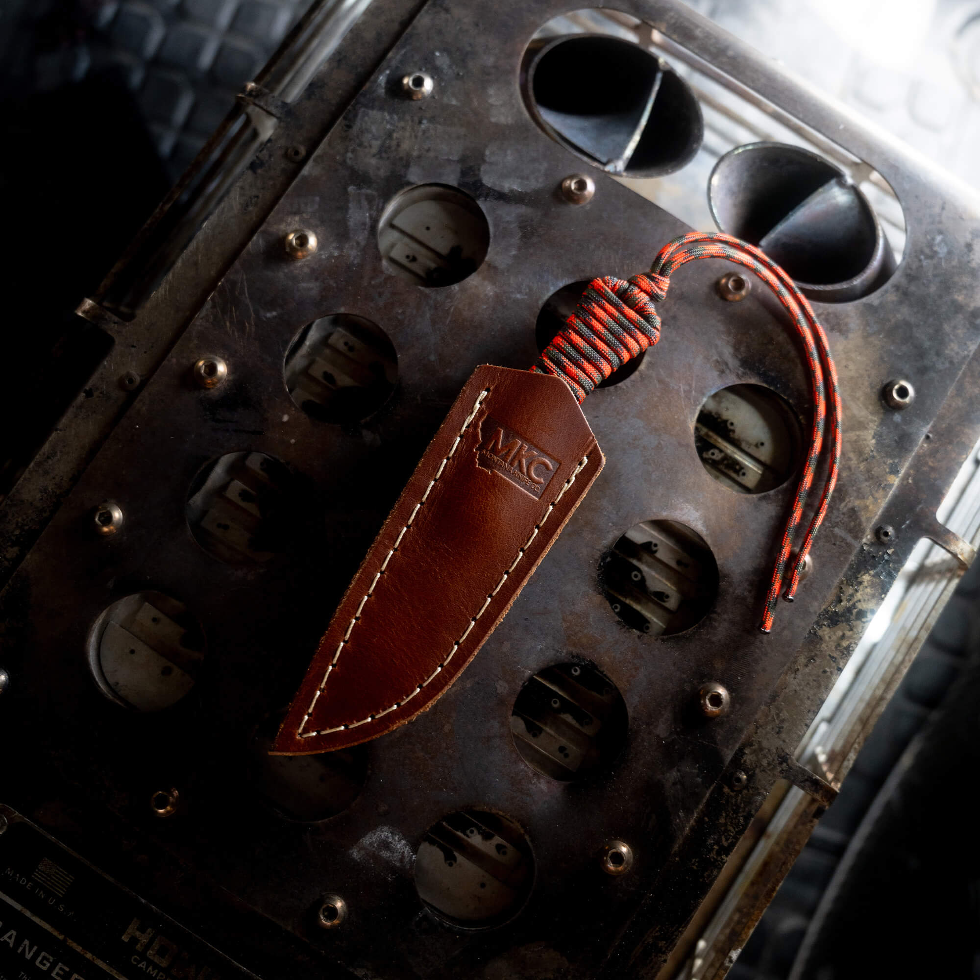 MINI STONED GOAT LEATHER SHEATH - CONCEALED POCKET CARRY