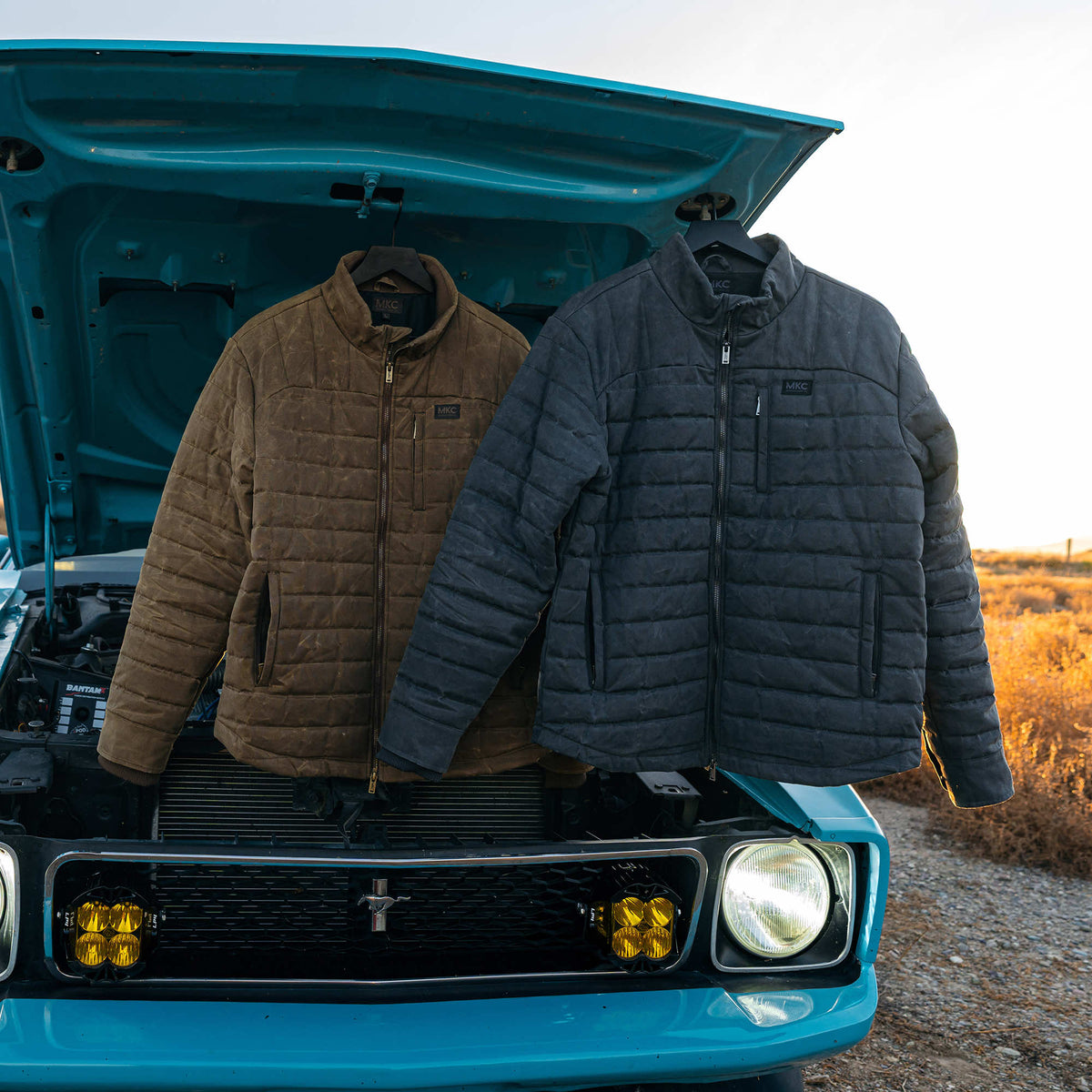 WHITEFISH WAXED CANVAS PUFFY JACKET - TAN