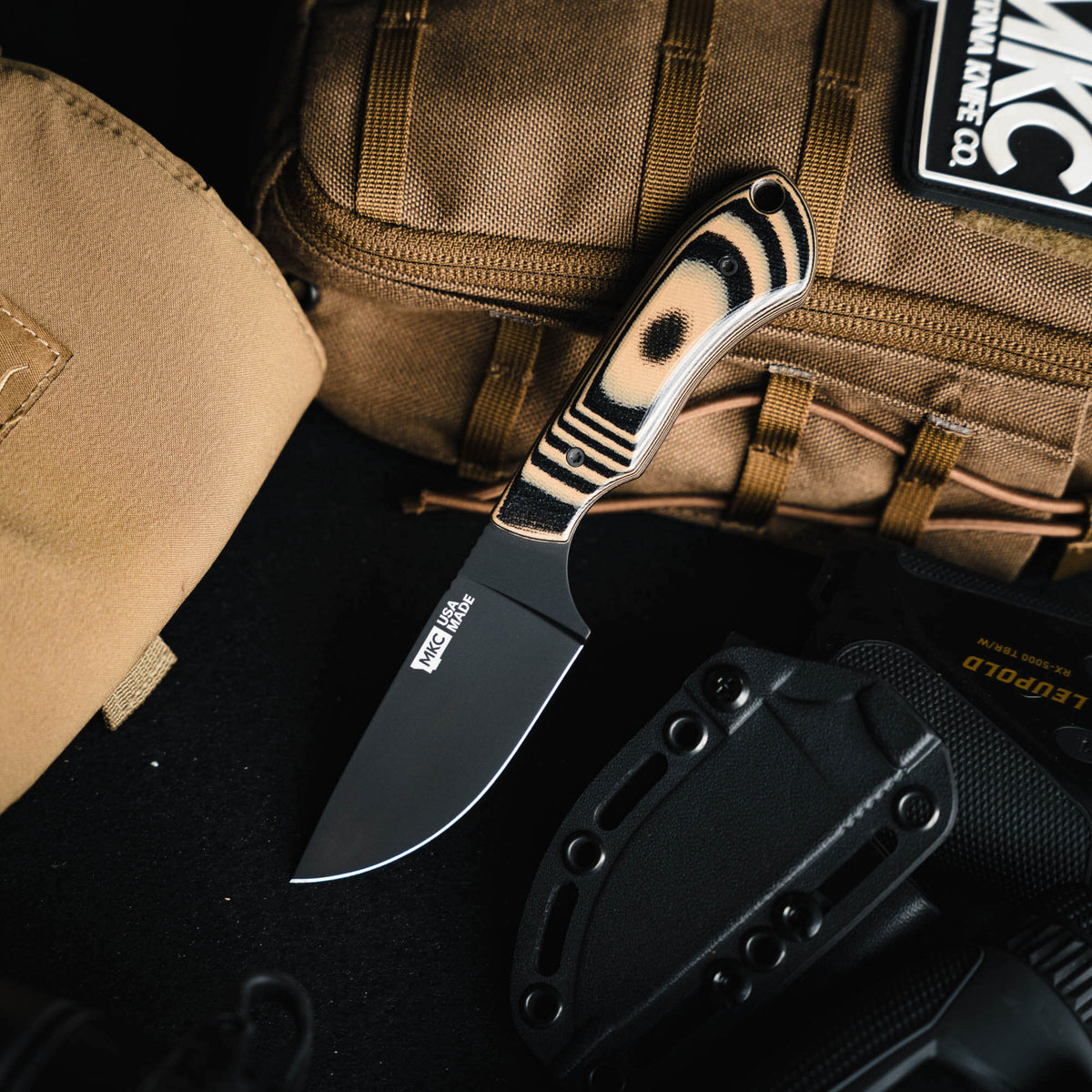 MKC ELK KNIFE - PVD - TAN & BLACK