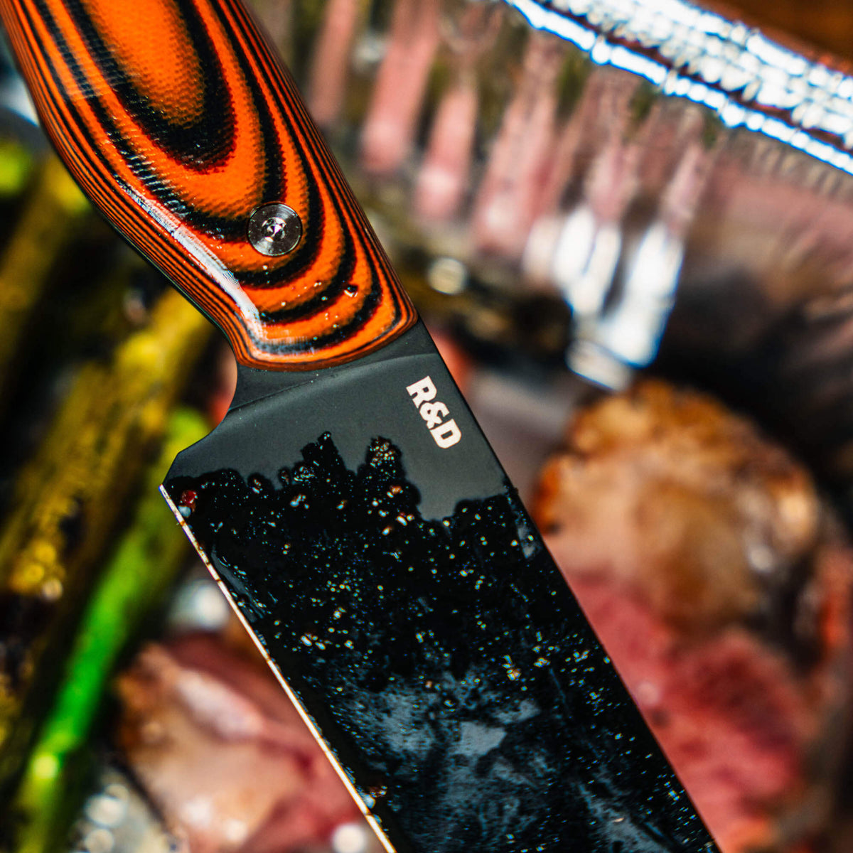 MKC CARVING KNIFE - ORANGE & BLACK