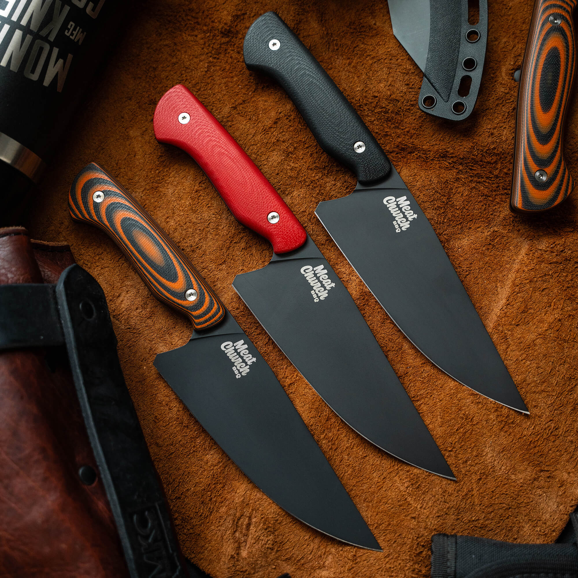 MEAT CHURCH CHEF KNIFE - ORANGE & BLACK
