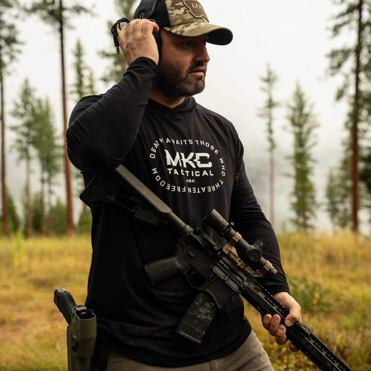 TACTICAL LIGHTWEIGHT BAMBOO HOODIE - SHADOW