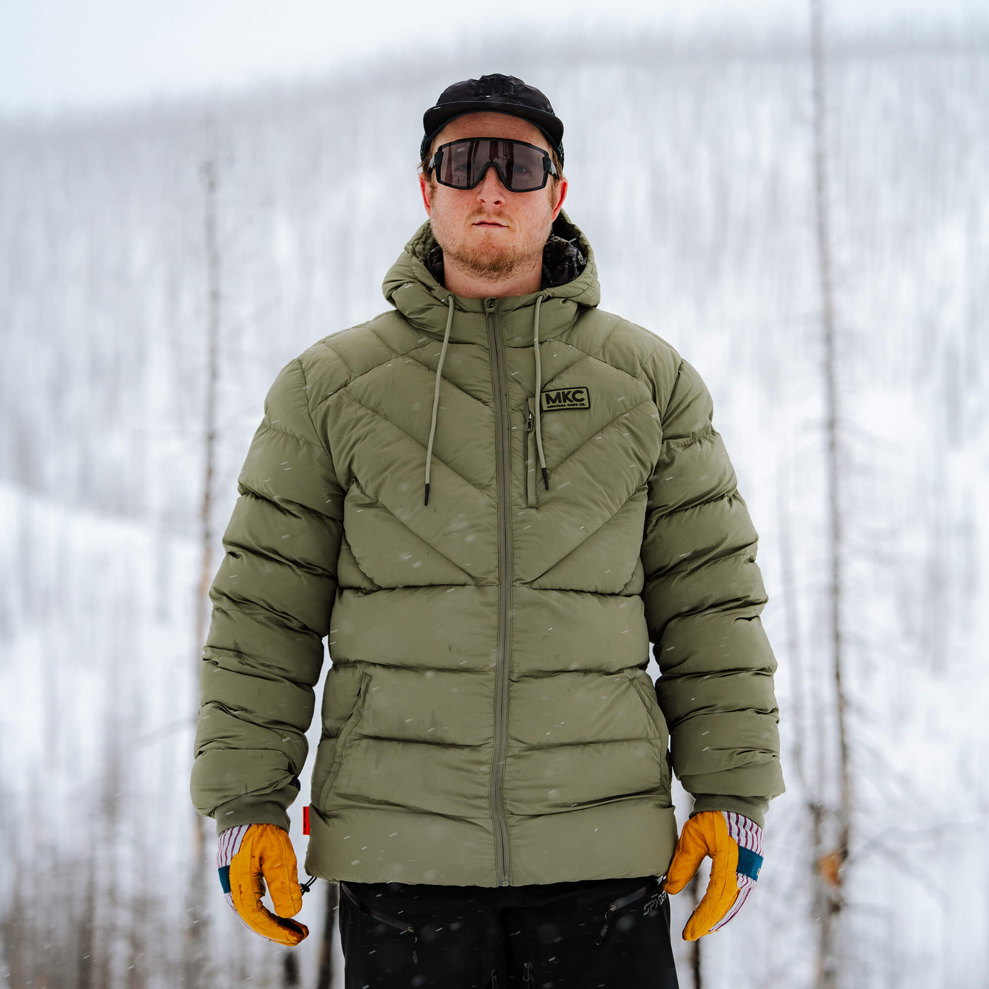 フェンネル　FENNEL オリーブ色 バックチュールダウンジャケット M Grinnell Puffy Zip Jacket - Olive | Montana Knife Company