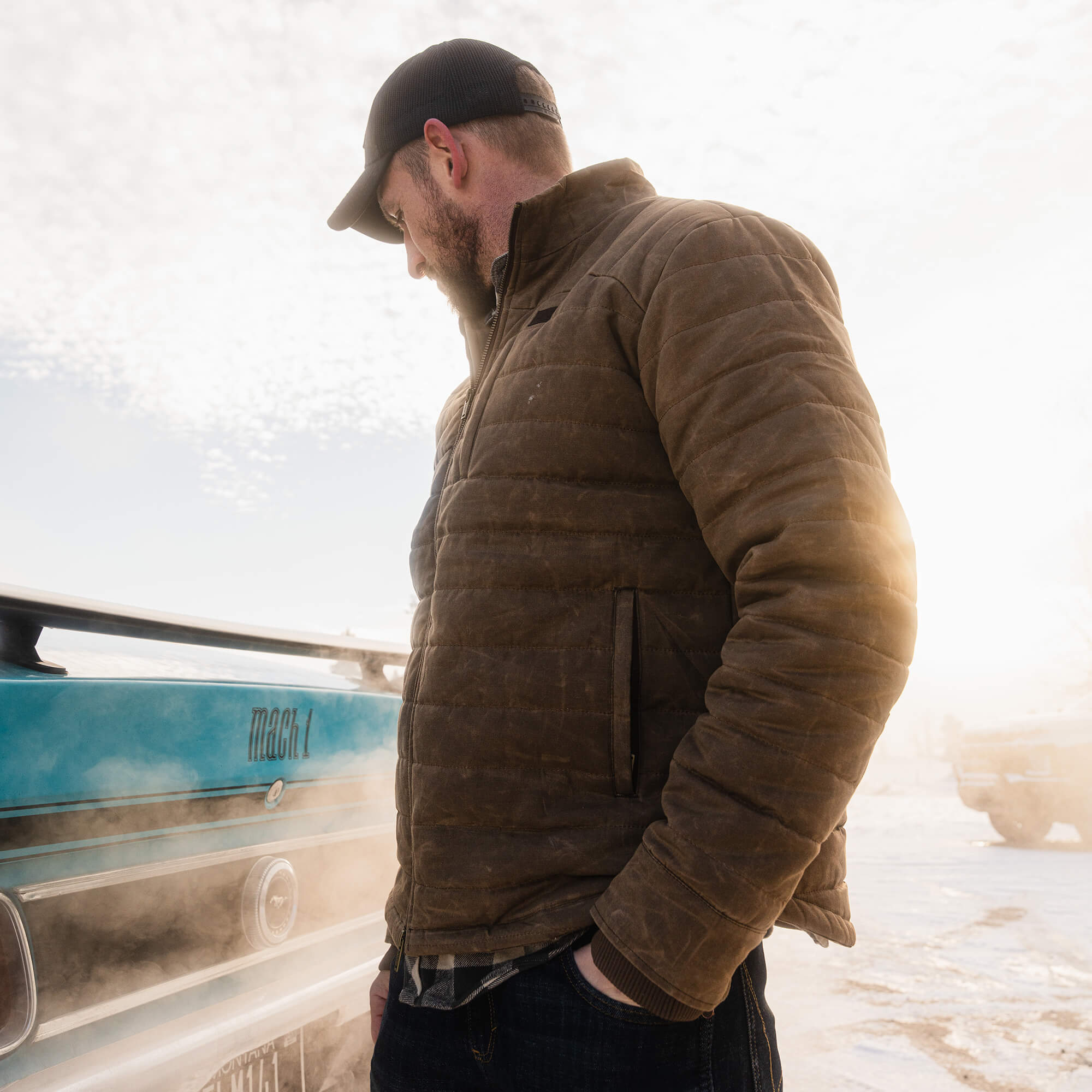 Whitefish Waxed Canvas Puffy Jacket | Montana Knife Company