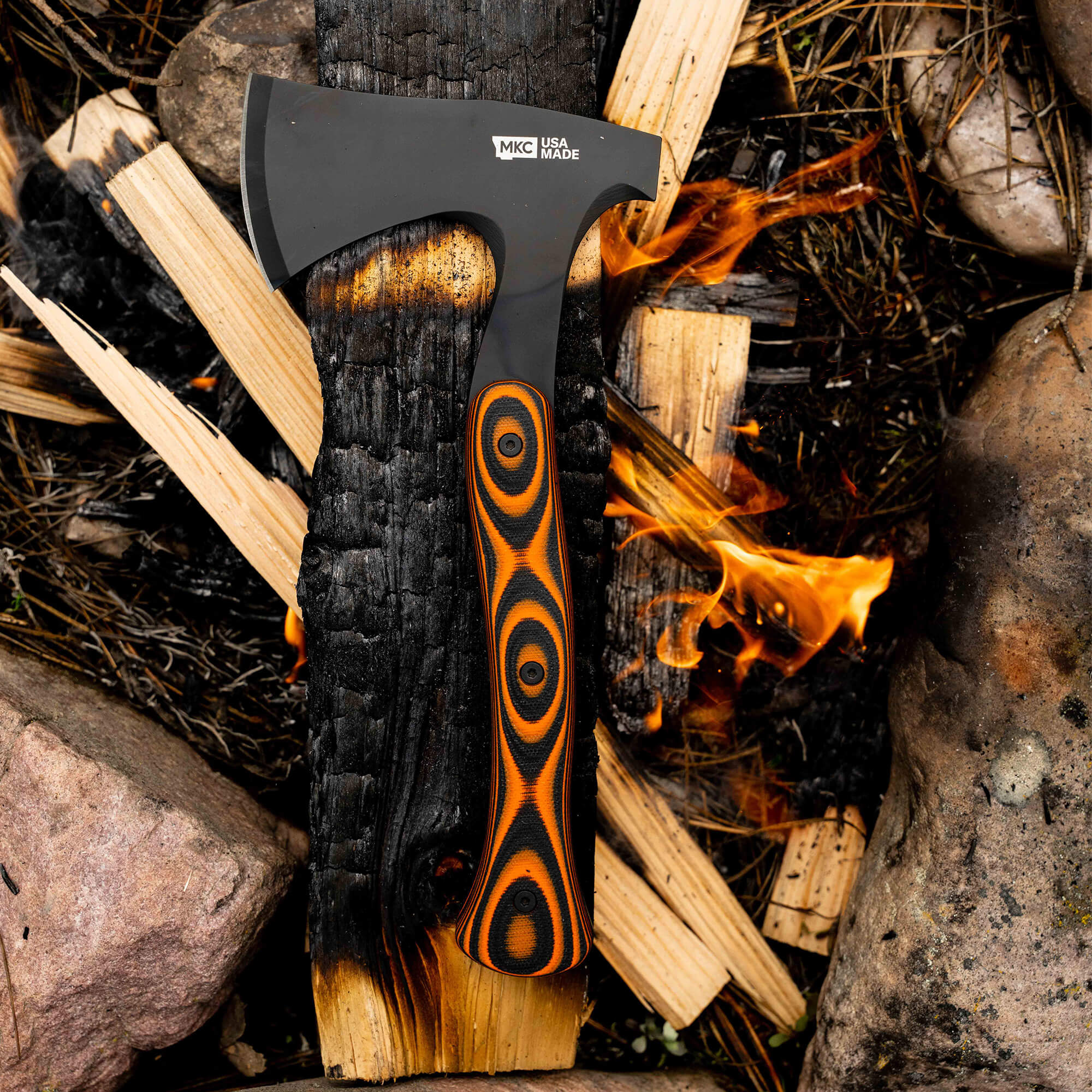 HELLGATE HATCHET - ORANGE & BLACK