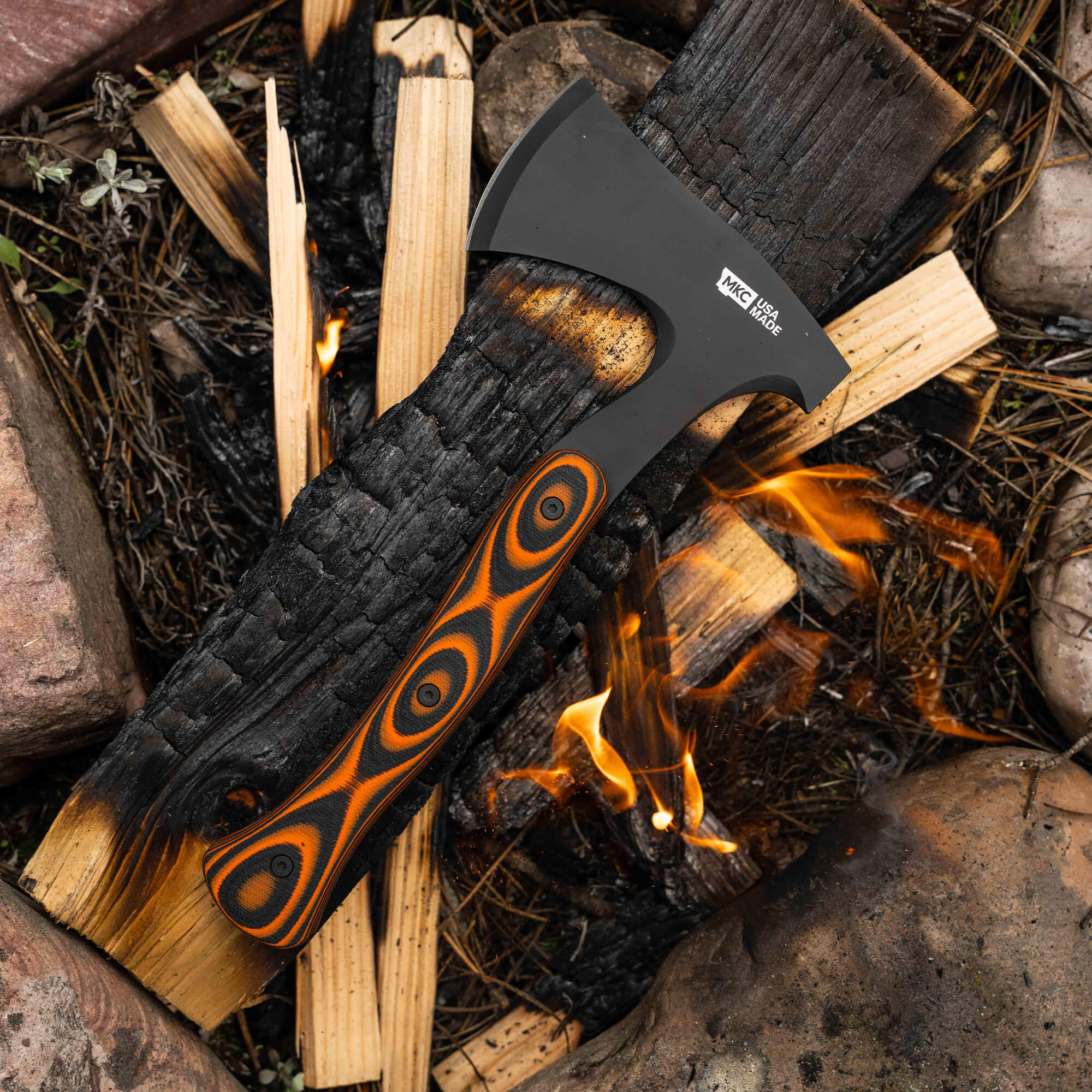 HELLGATE HATCHET - ORANGE & BLACK