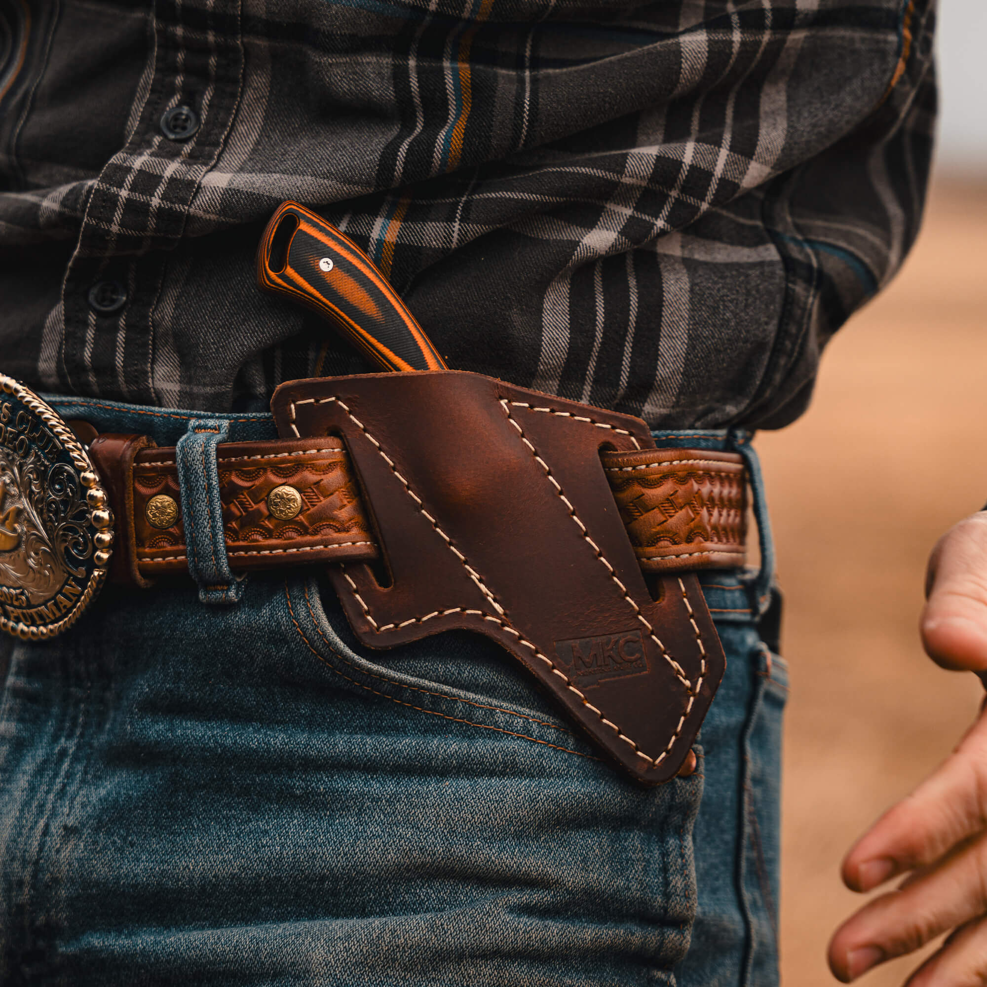 STOCKYARD LEATHER SHEATH - ANGLED BELT CARRY