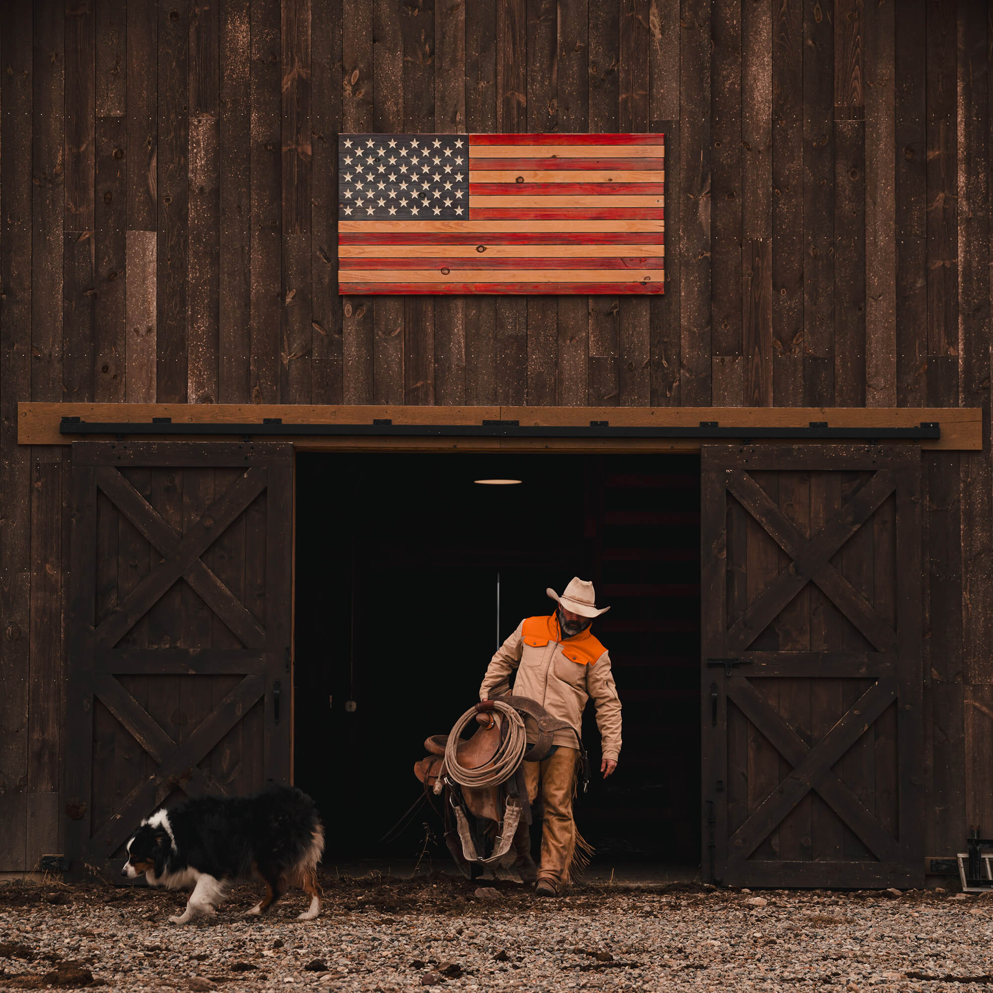 AUGUSTA JACKET - TAN/ORANGE
