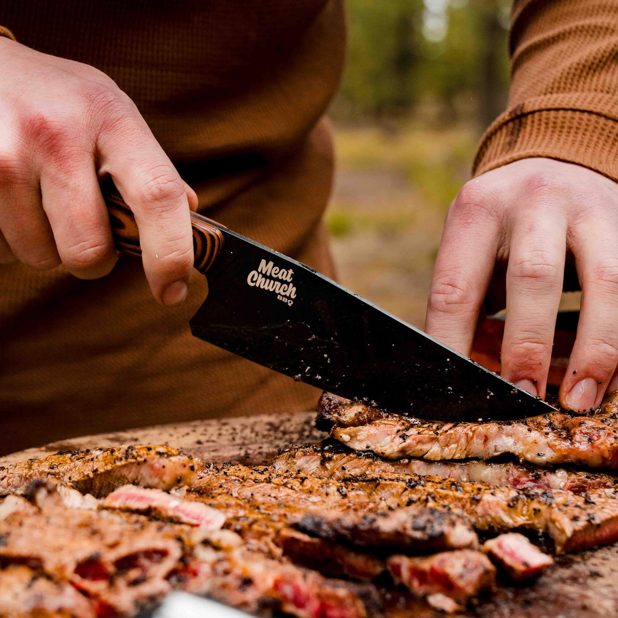 MEAT CHURCH CHEF KNIFE - ORANGE & BLACK