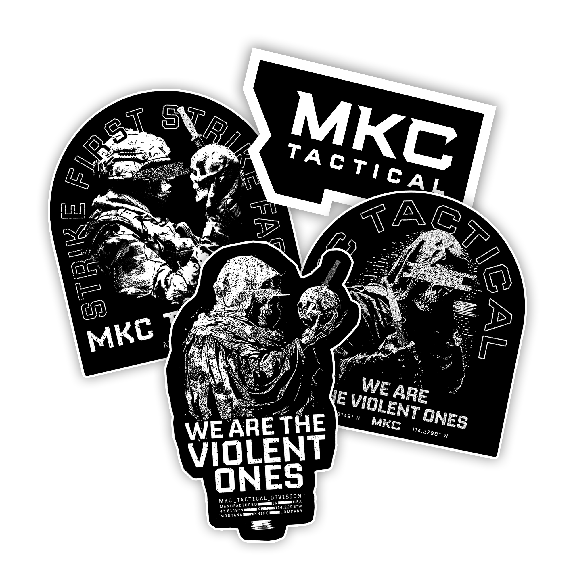 Mkcl Sticker MKC TACTICAL DECAL 4 PACK