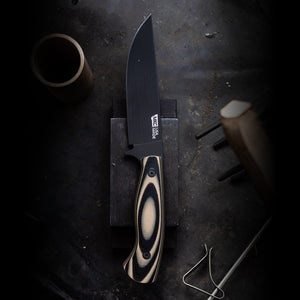 THE SUPER CUB - DROP POINT HUNTER - TAN & BLACK