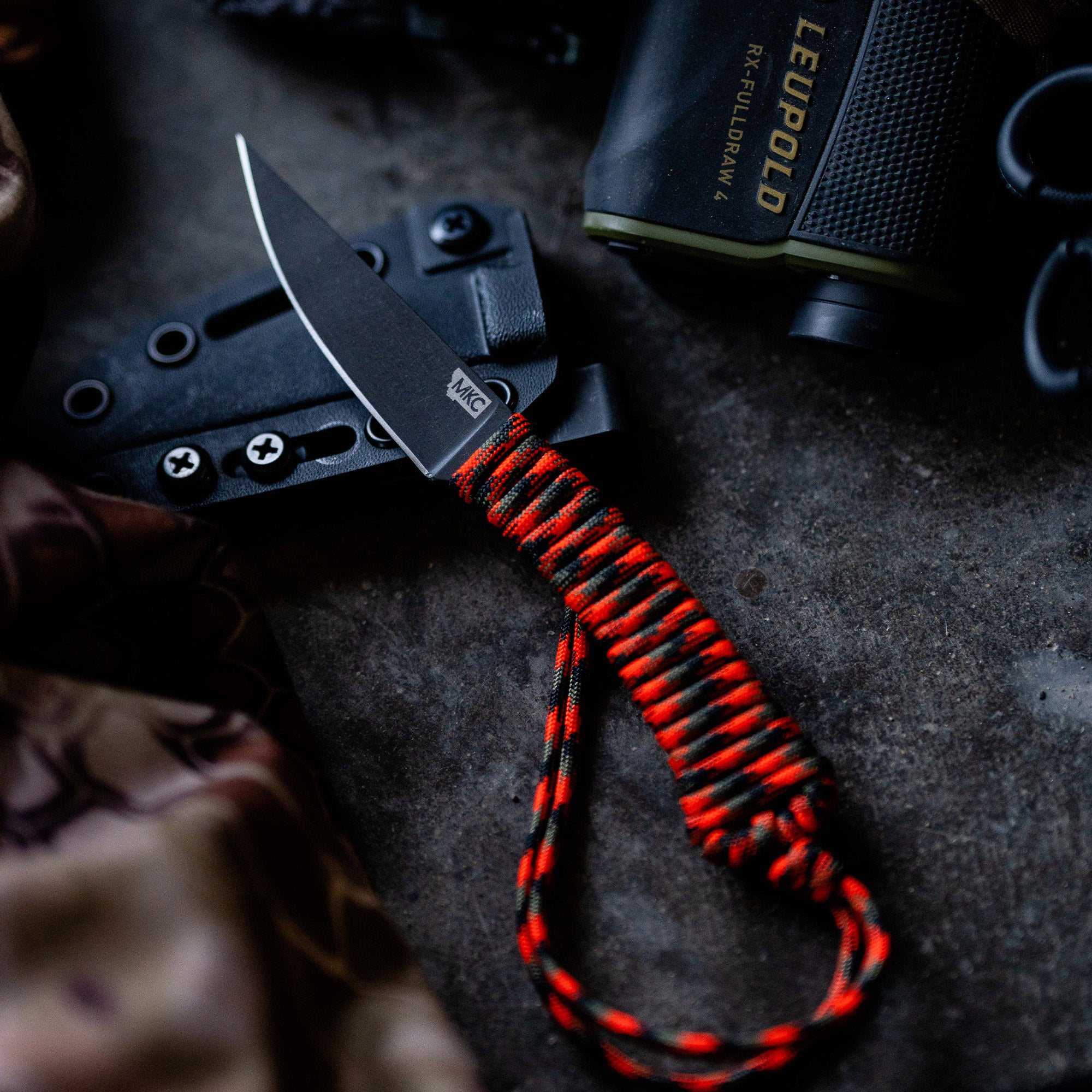 THE MINI-SPEEDGOAT FIXED BLADE - ORANGE & BLACK