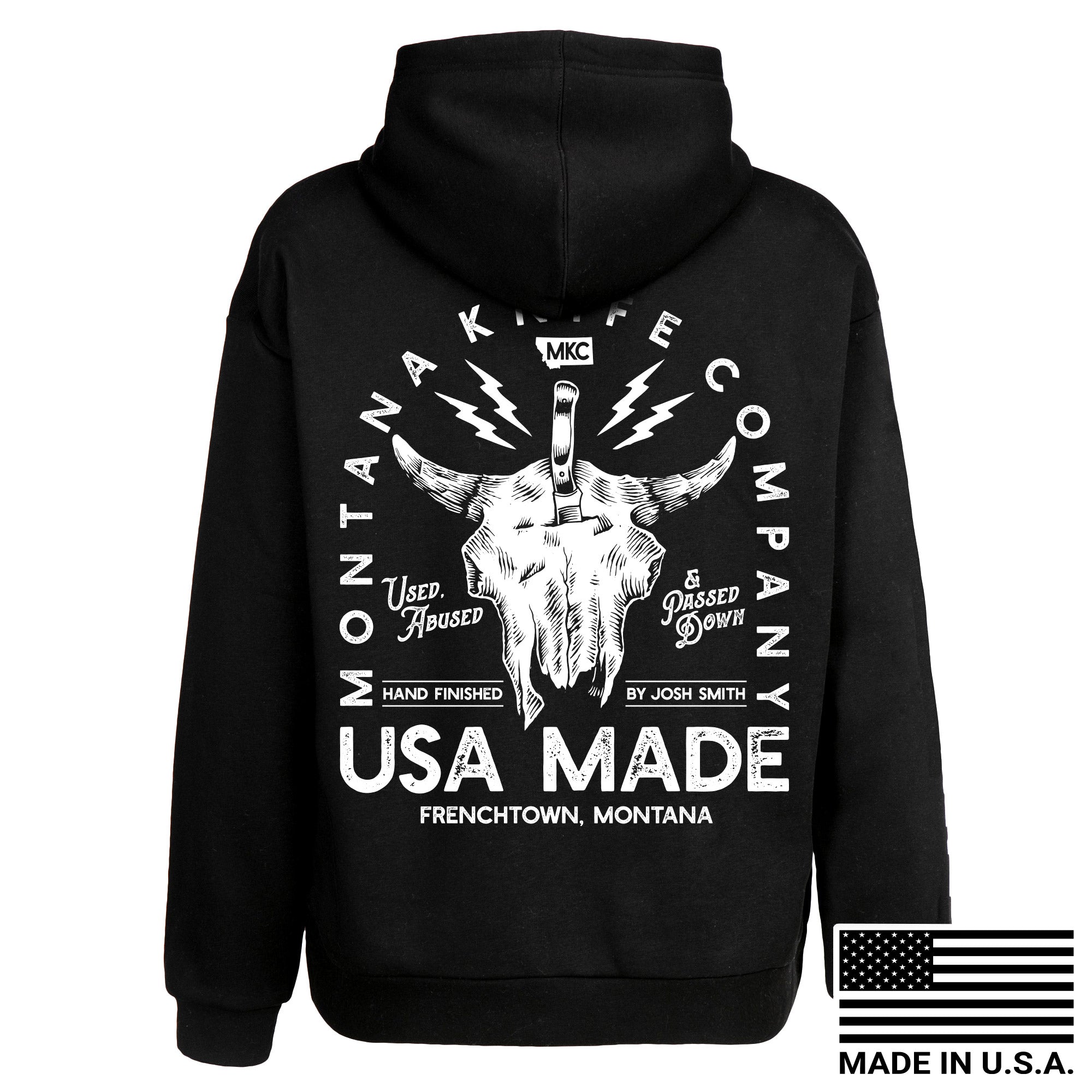 MKC BISON SKULL HOODIE - EXTRA HEAVY - USA MADE