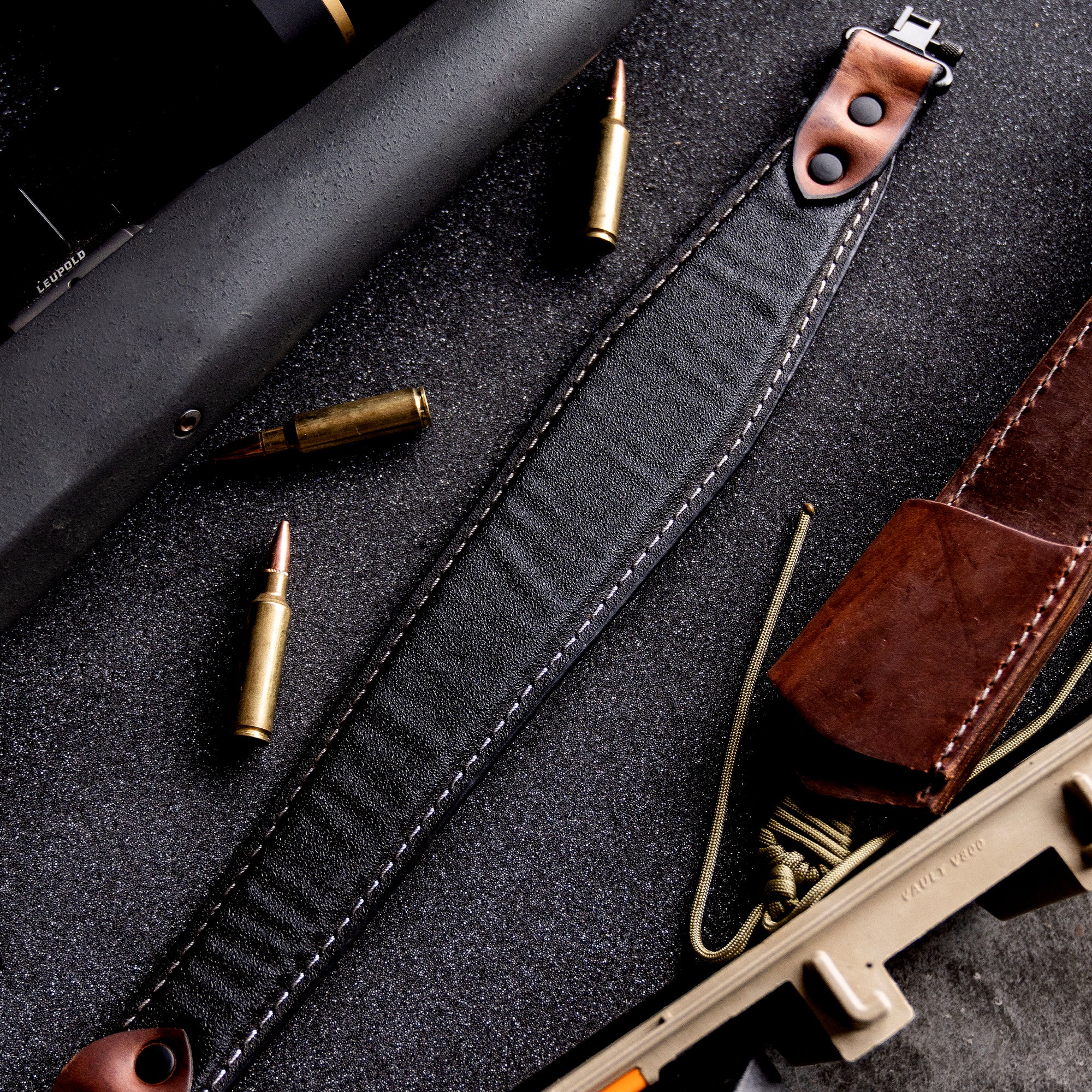 MKC LEATHER RIFLE SLING - USA MADE