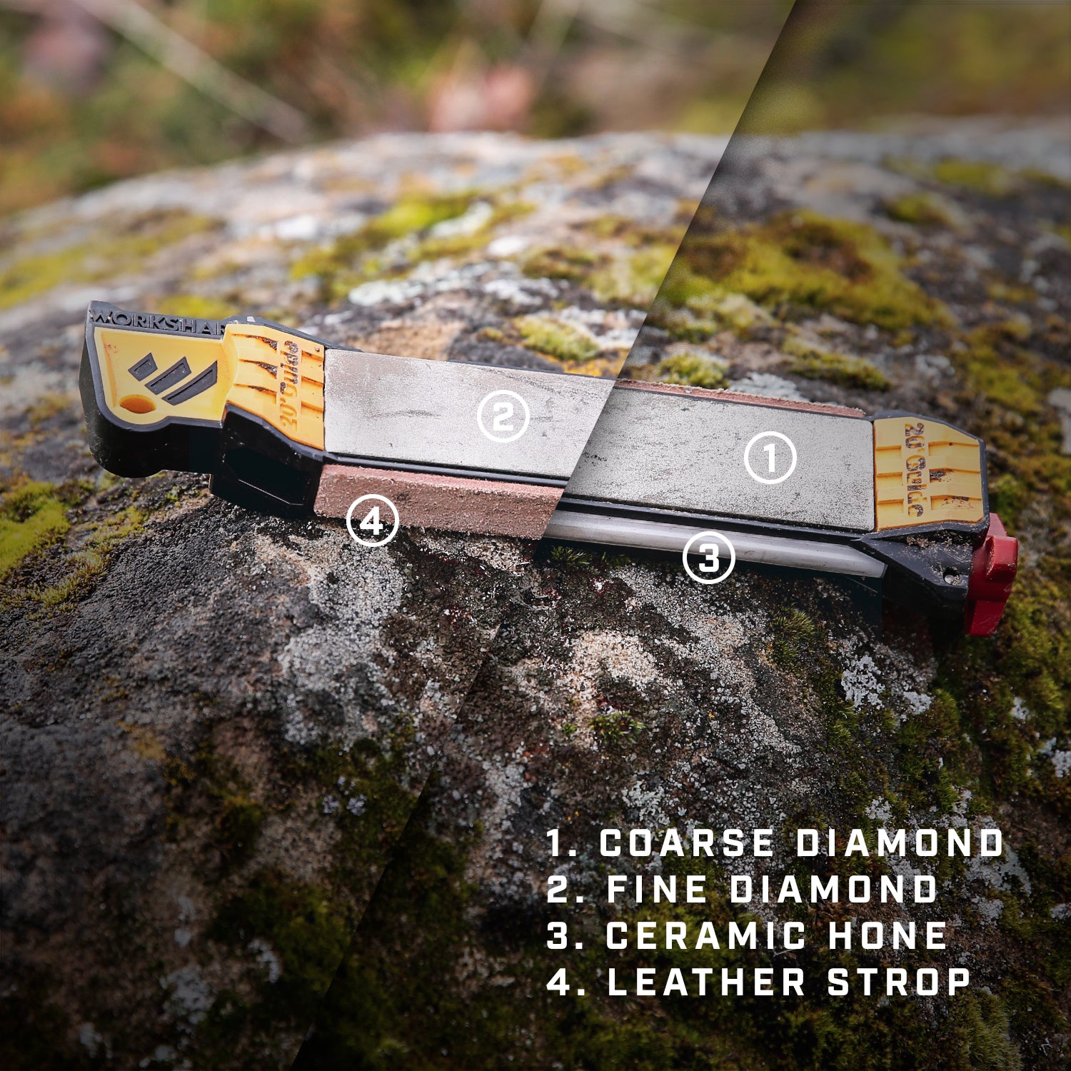Work sharp clearance guided field sharpener